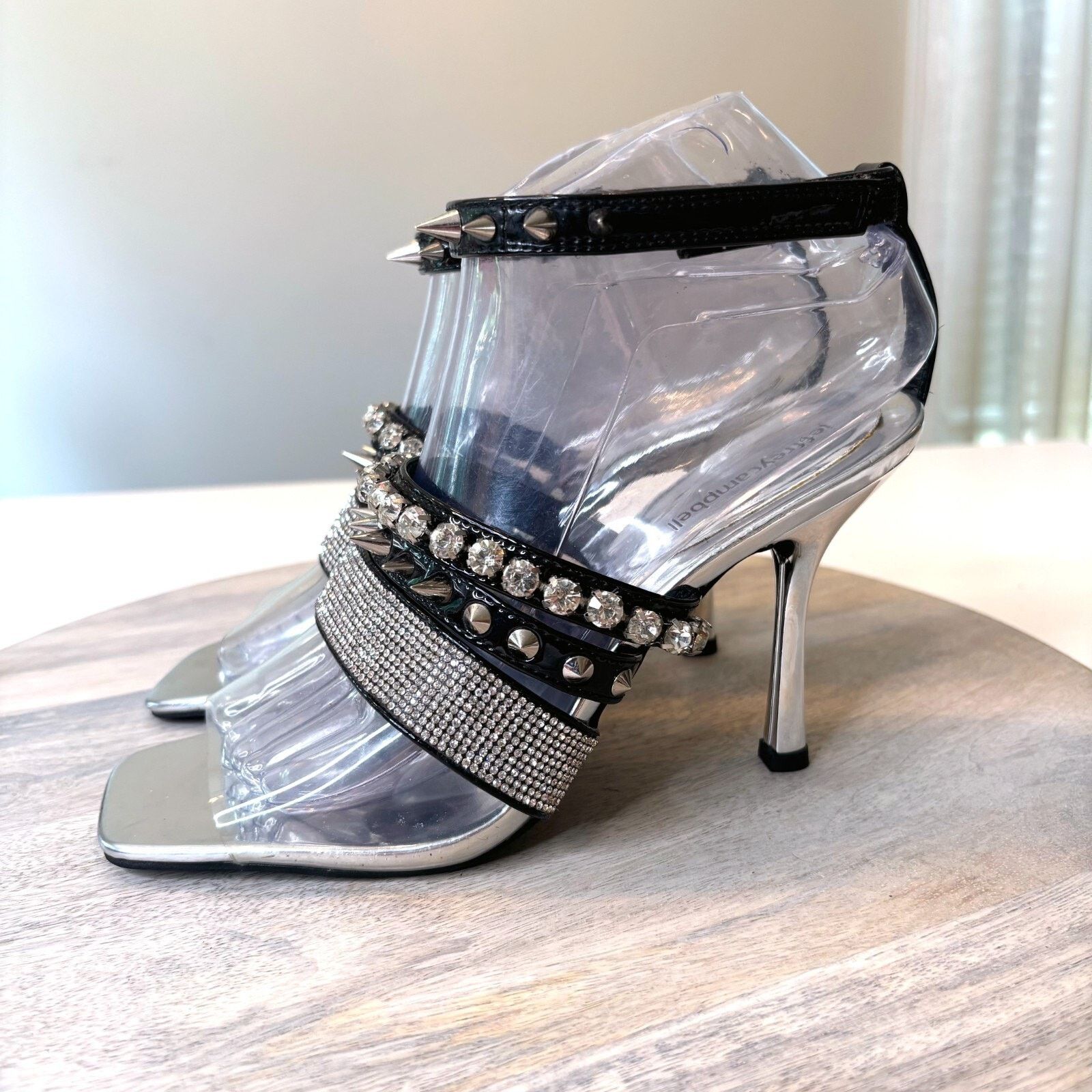 Jeffrey Campbell Jeffrey Campbell Women's Rhinestone Silver Heels US Size 7.5 Size US 7.5 / IT 37.5 - 3 Thumbnail