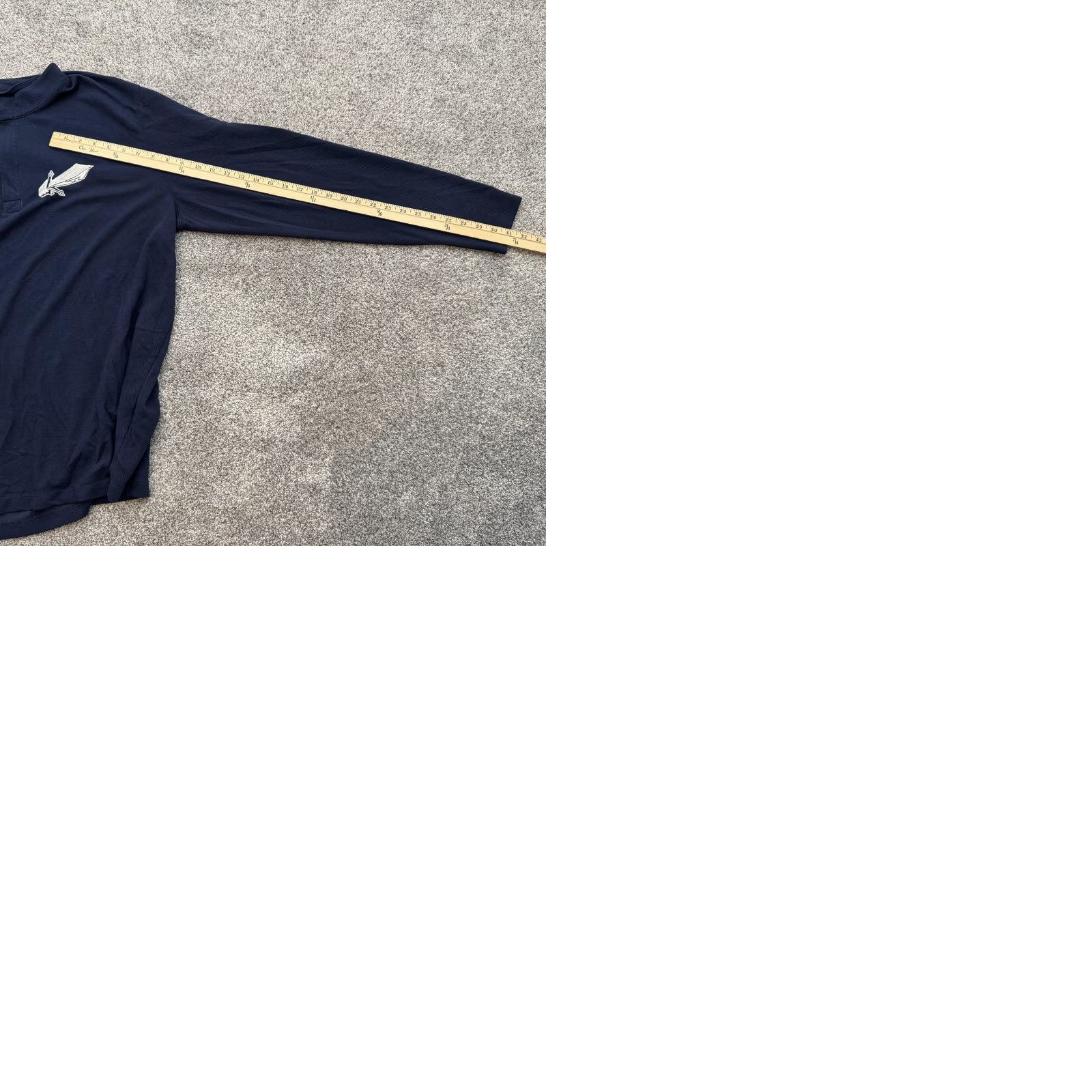 Nike Nike Dri-FIT Pullover Shirt Mens 2XL Navy Blue Long Sleeve Quarter Zip Sword Logo Size US XXL / EU 58 / 5 - 9 Thumbnail
