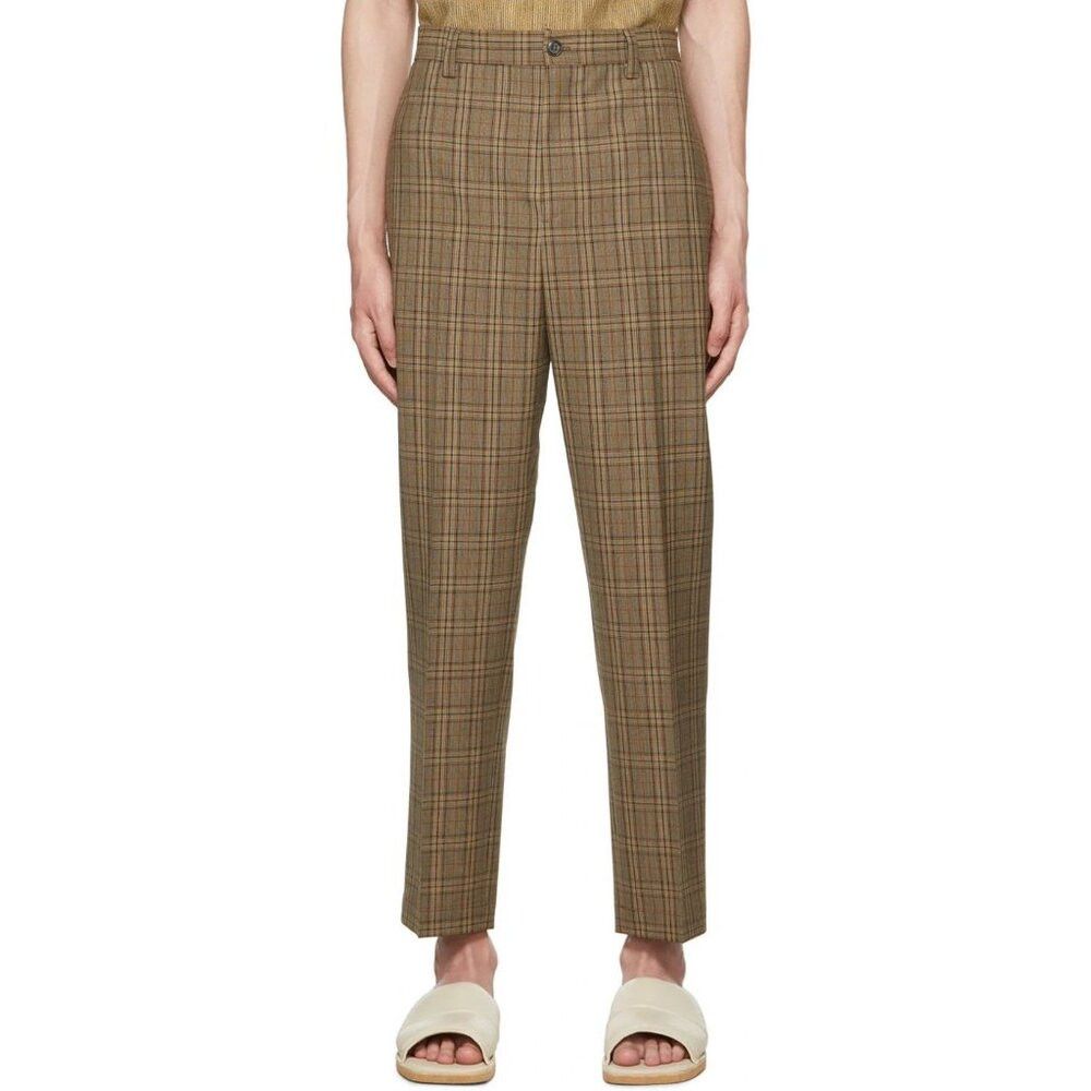 Nanushka Nanushka Check Trousers Size 46 US 30 S Mens Beige $645 Size US 30 / EU 46 - 1 Thumbnail