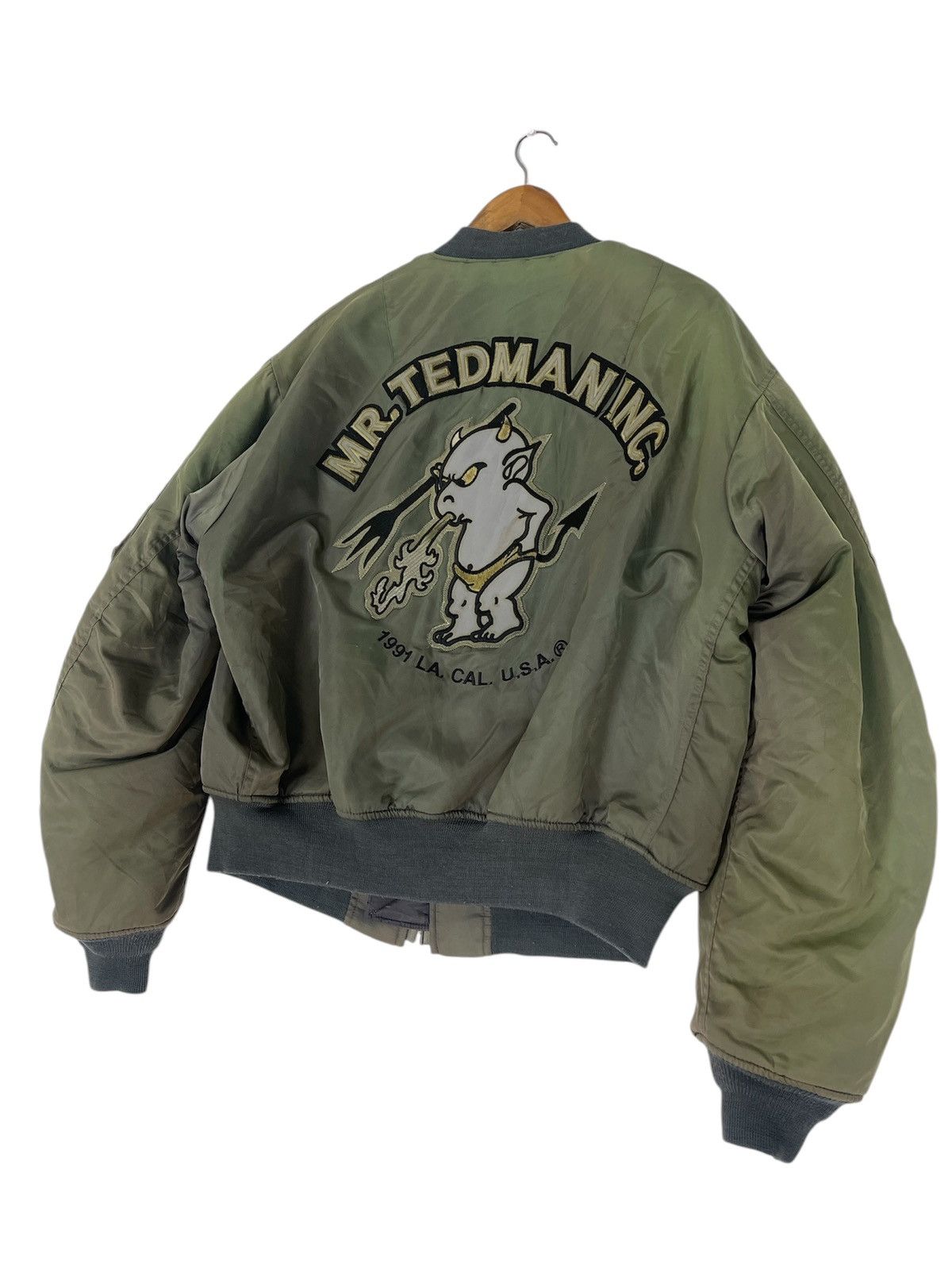 Tedman TEDMAN LUCKY DEVIL MA-1 TED COMPANY BOMBER MILITARY JACKET Size US L / EU 52-54 / 3 - 11 Thumbnail