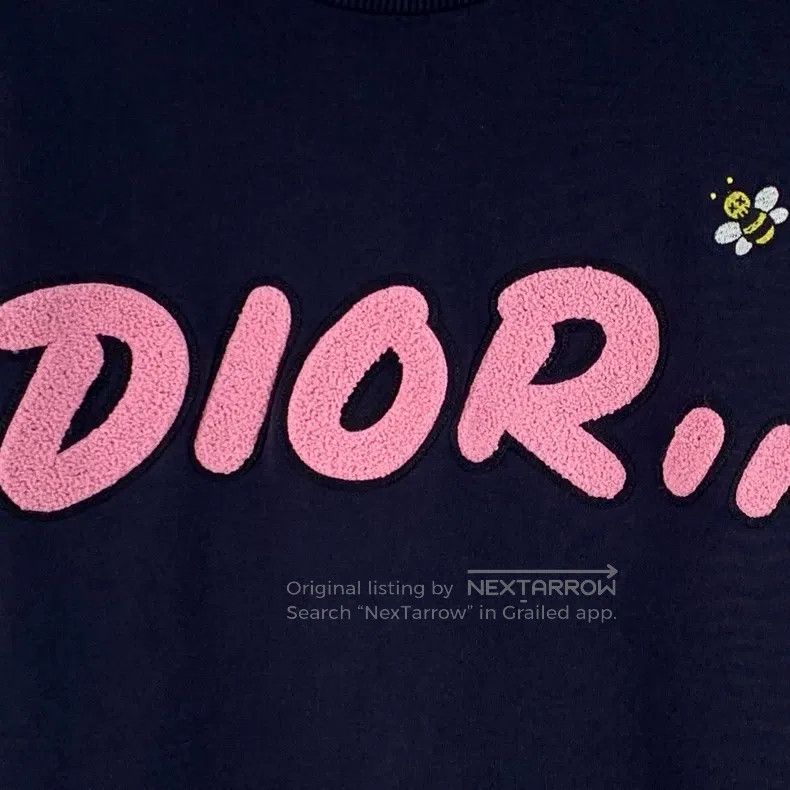 Dior Dior Dark blue logo plush cotton round-neck long-sleeved s Size US XXS / EU 40 - 5 Thumbnail