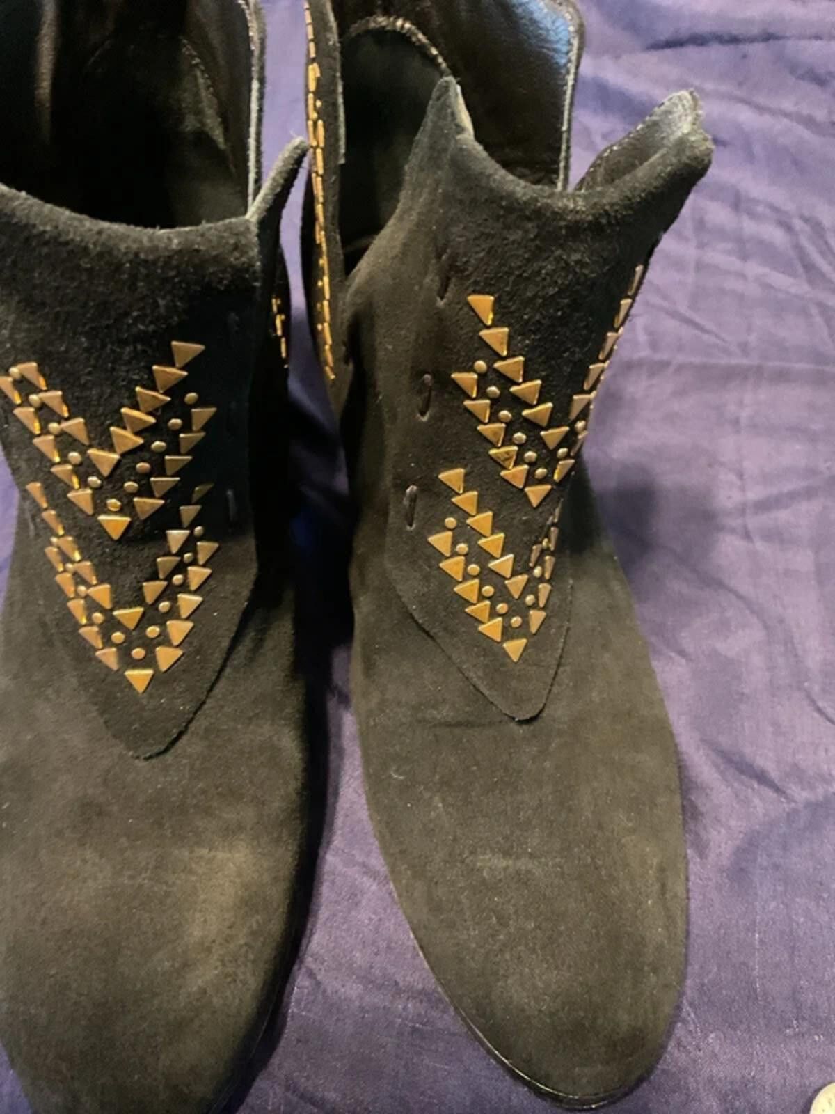 Other Intropia size 39 eu black suede ankle boots Size US 8 / IT 38 - 2 Thumbnail