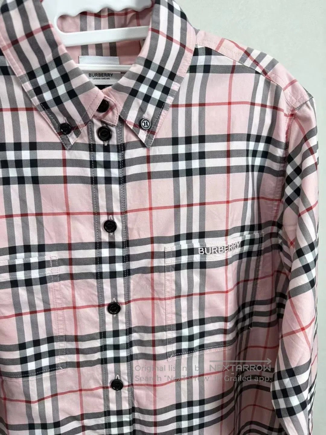Burberry Burberry Pink Embroidered Logo Shirt. Size S / US 4 / IT 40 - 2 Thumbnail