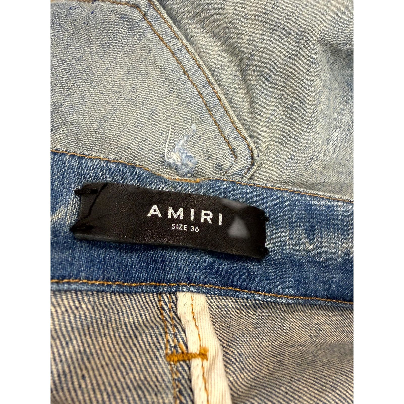 Amiri Amiri MX1 Paint Splatter Light Wash Jeans Size US 36 / EU 52 - 4 Thumbnail