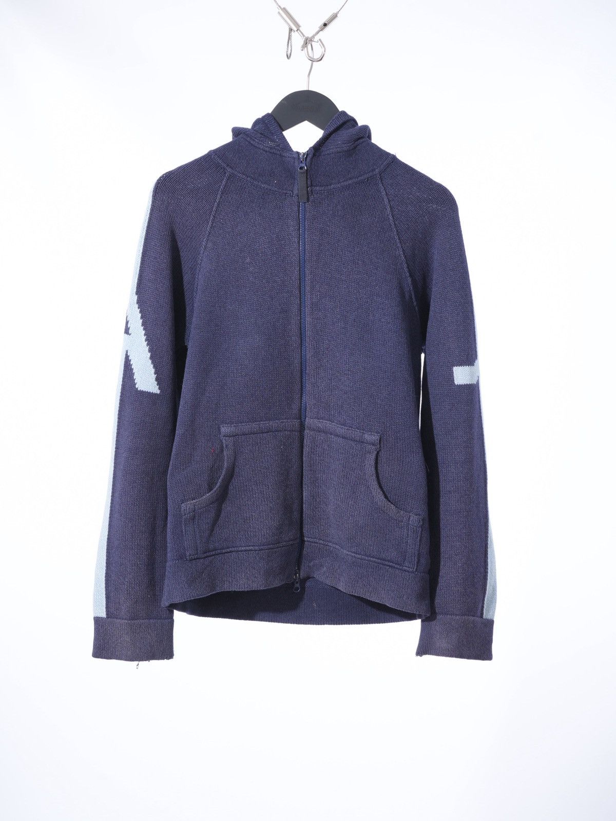 Giorgio Armani Armani Jeans Big Logo Wool Luxury Zip Hoodie fits L-XL Size US XXL / EU 58 / 5 - 2 Thumbnail