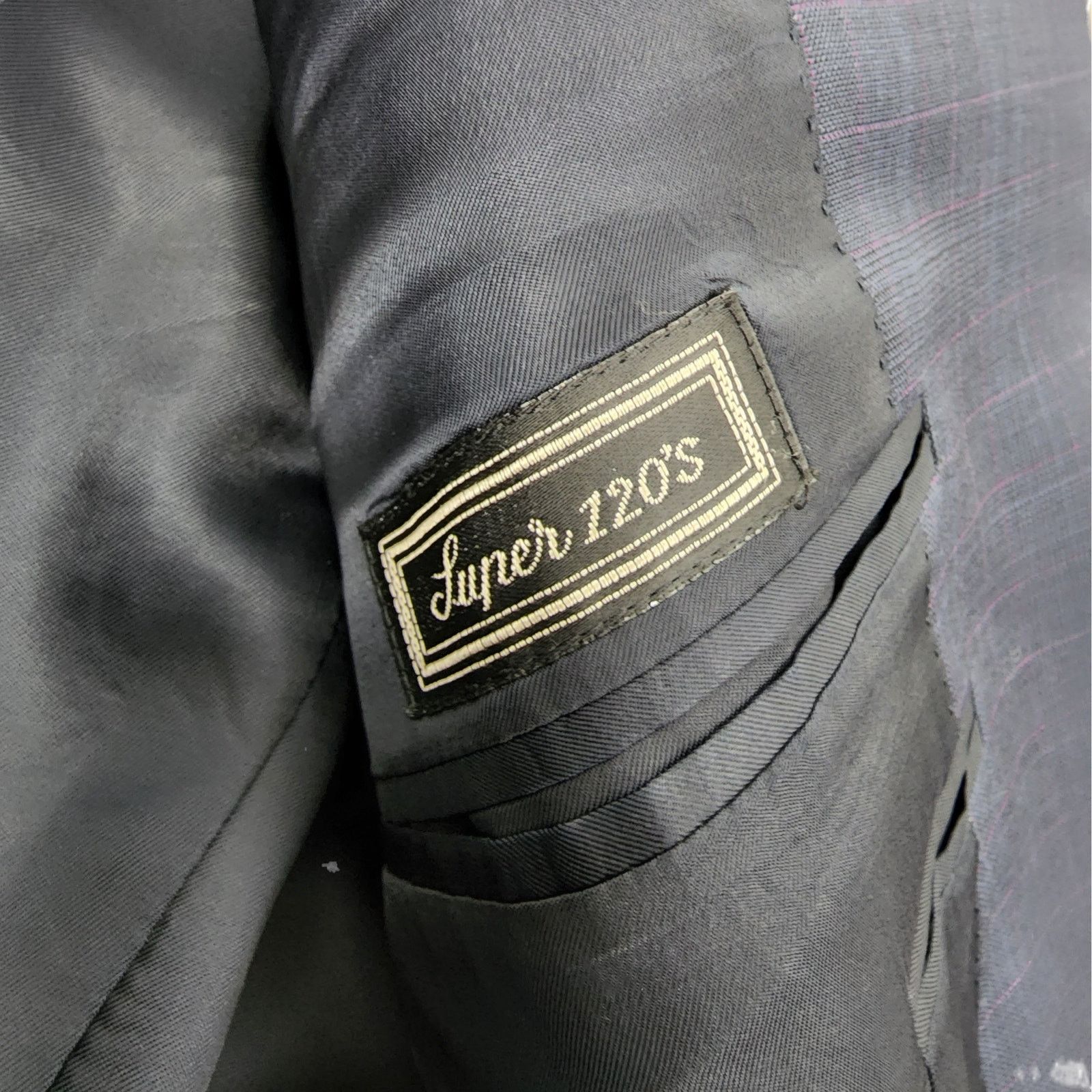 Canali Canali Super 120s Wool Three Button Pin Stripe Blazer 46R Size 46R - 7 Thumbnail