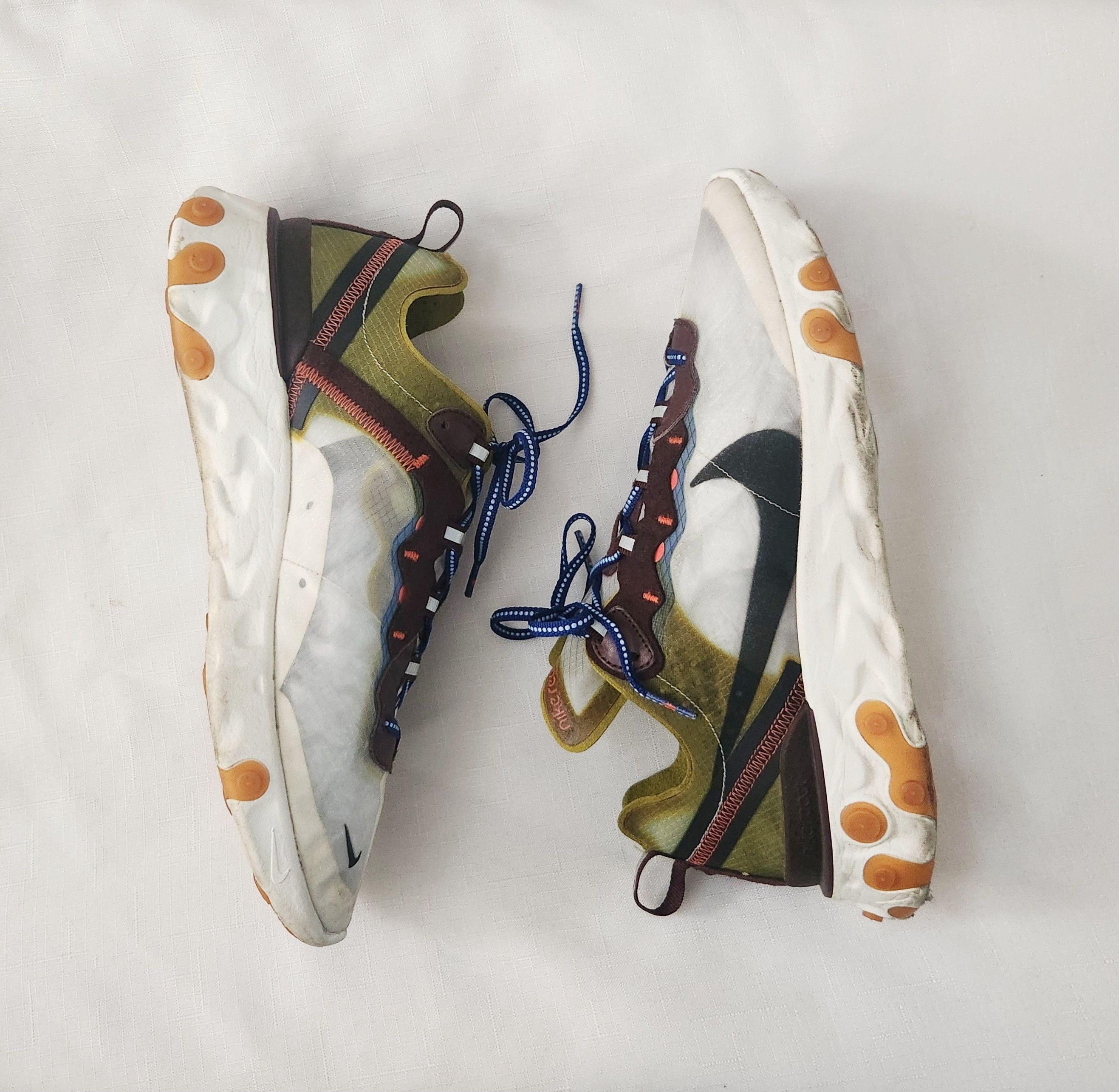 Nike Nike React Element 87 "Moss Multicolor 2019 AQ1090-300 SZ 11 Size US 11 / EU 44 - 7 Thumbnail