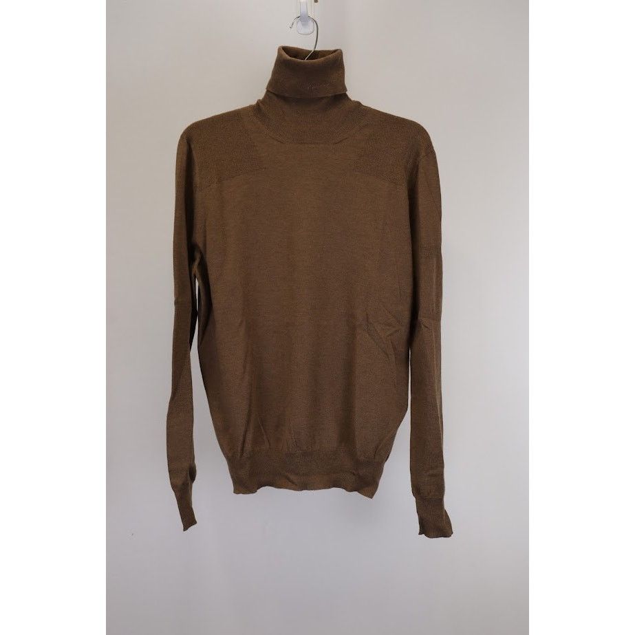 Amiri o1rshd1 Fitted Wool Turtleneck in Brown Size US M / EU 48-50 / 2 - 1 Thumbnail