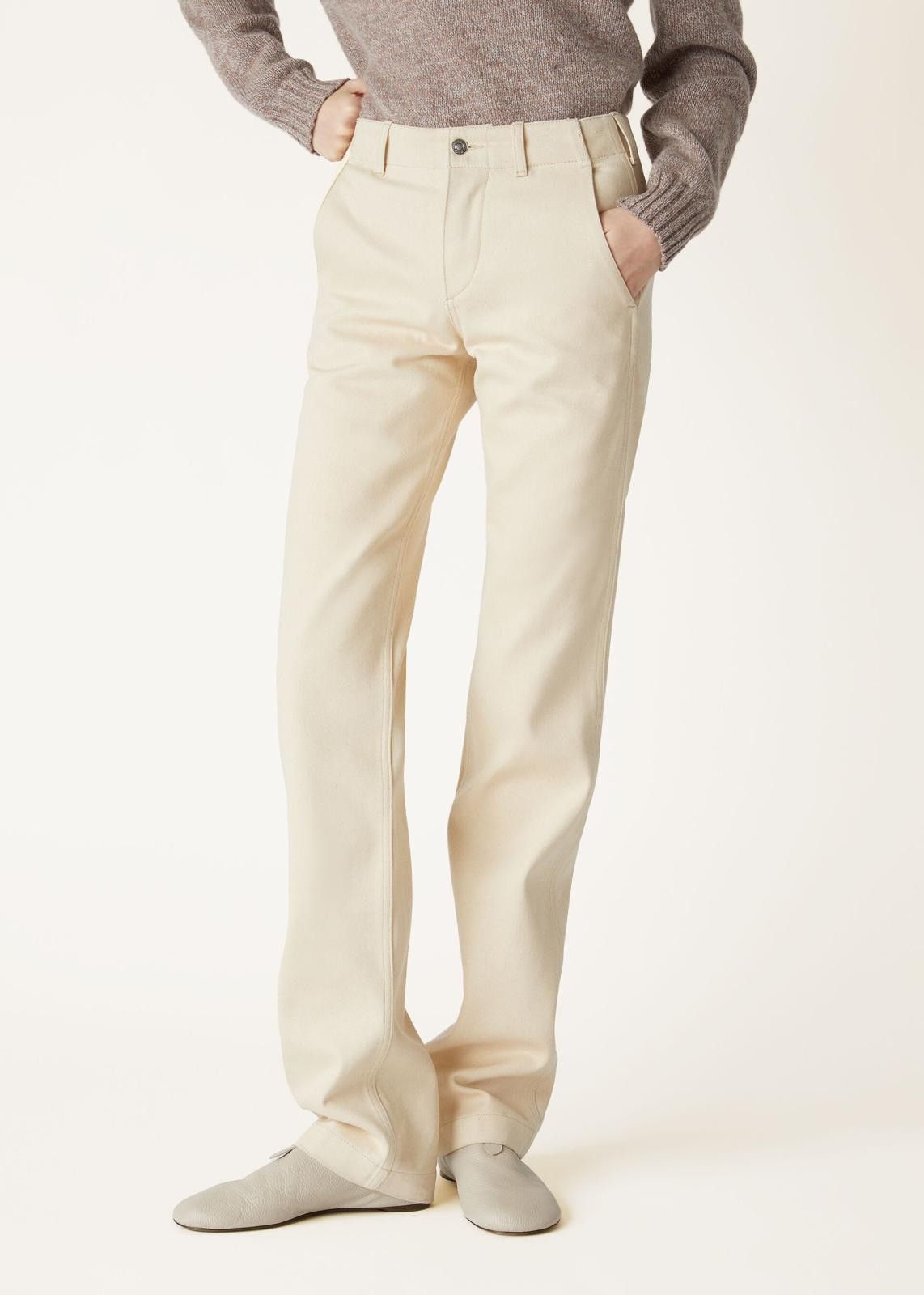 Loro Piana o1srvl11e1125 FAO5679 Jorge Trousers in Light Beige Size 28" / US 6 / IT 42 - 8 Thumbnail