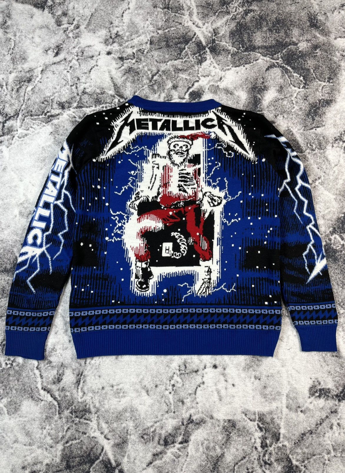 Metallica Metallica Knit Sweater Blue Lightning Probit L Size US L / EU 52-54 / 3 - 9 Thumbnail