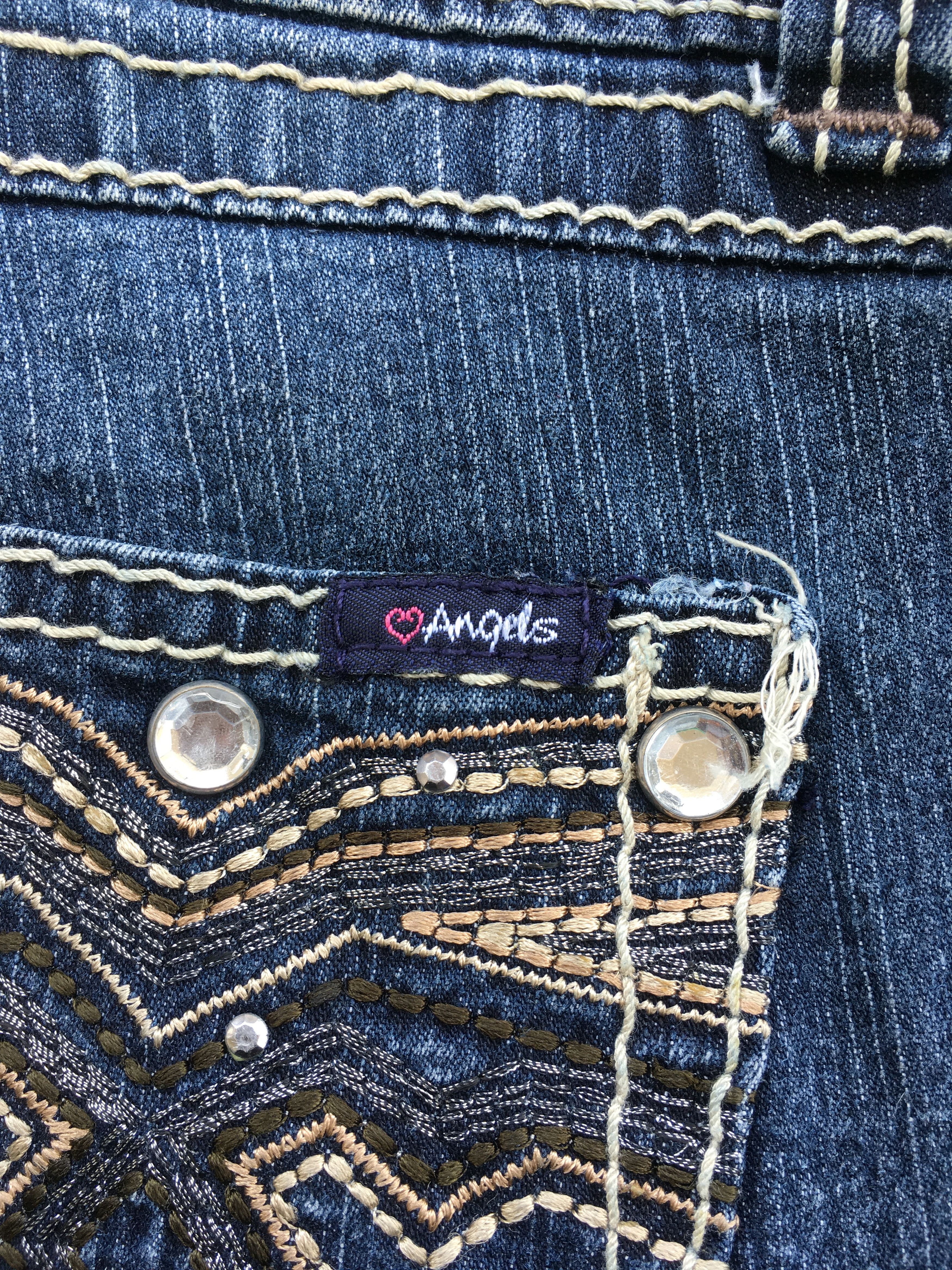 Designer Angels Jeans Bootcut Stretch Jeans D-969 Size 24" / US 00 / IT 34 - 10 Thumbnail
