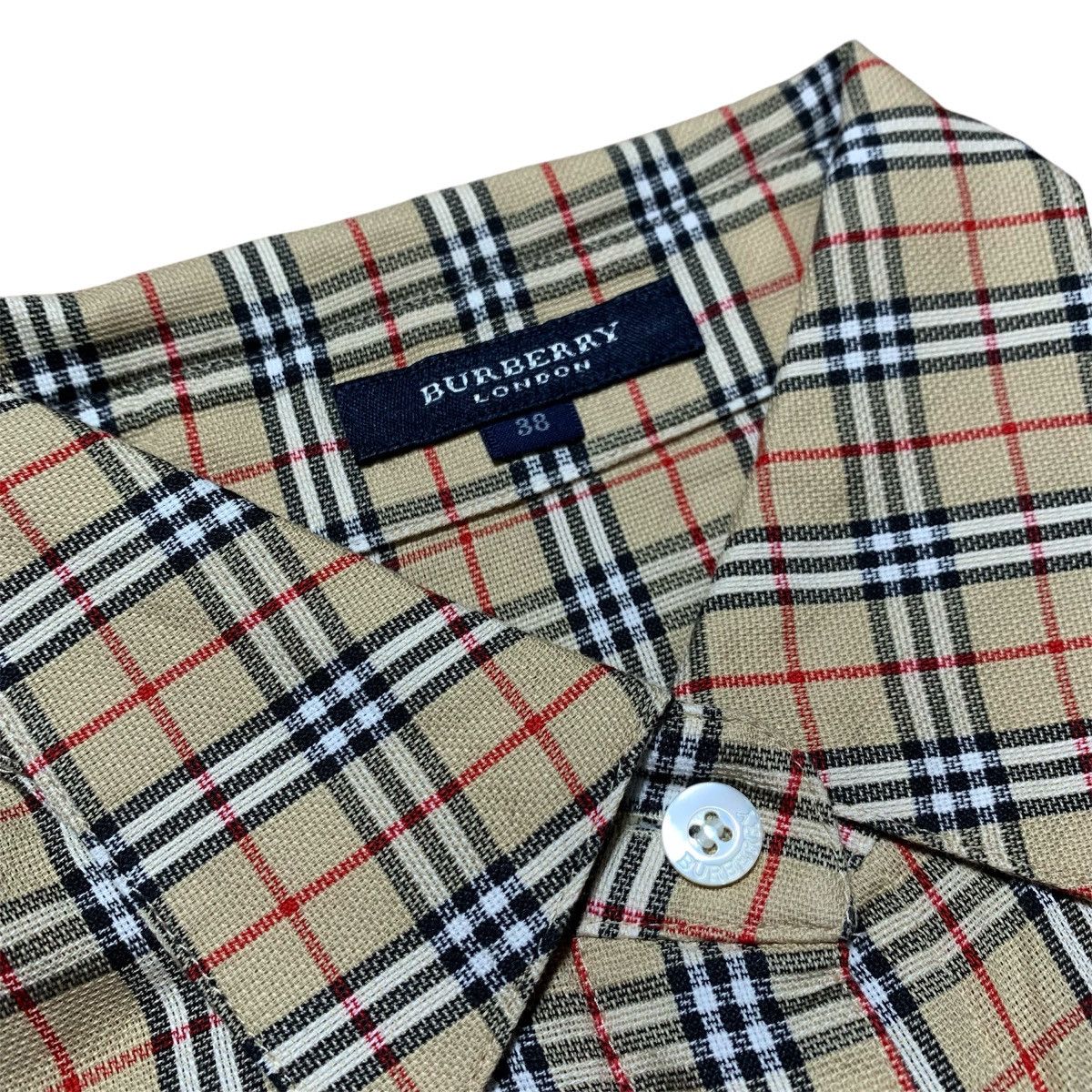 Burberry Burberry Nova Check Beige Button Up Shirt Size XS / US 0-2 / IT 36-38 - 3 Thumbnail