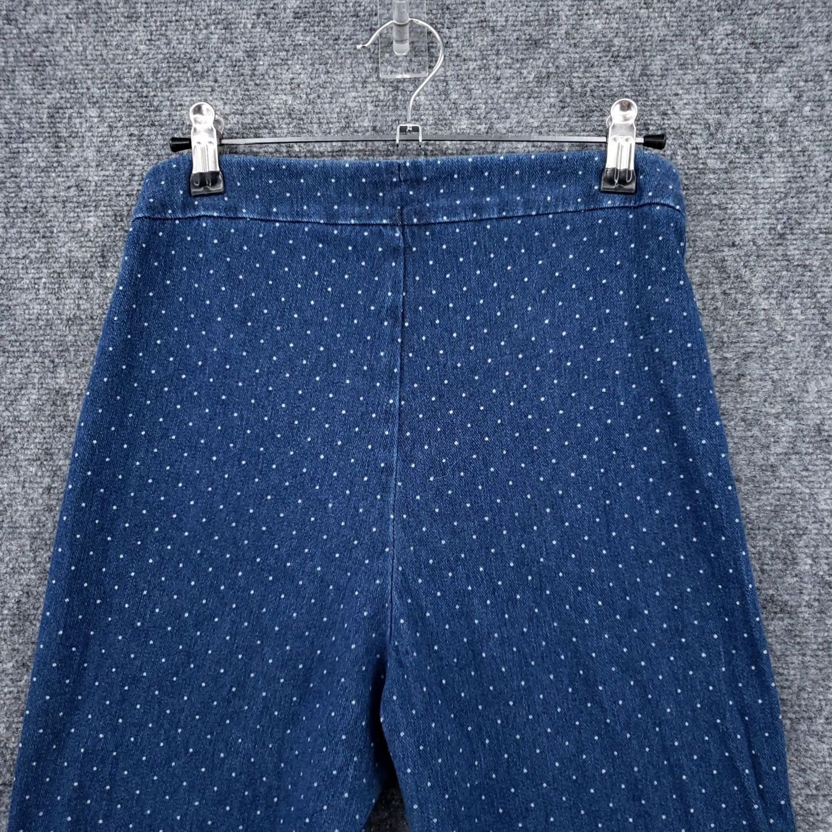 Vintage Lysse Jeans Womens S Small Mid-Rise Ankle Jegging Polka Dot Medium Blue Denim Size 28" / US 6 / IT 42 - 7 Thumbnail