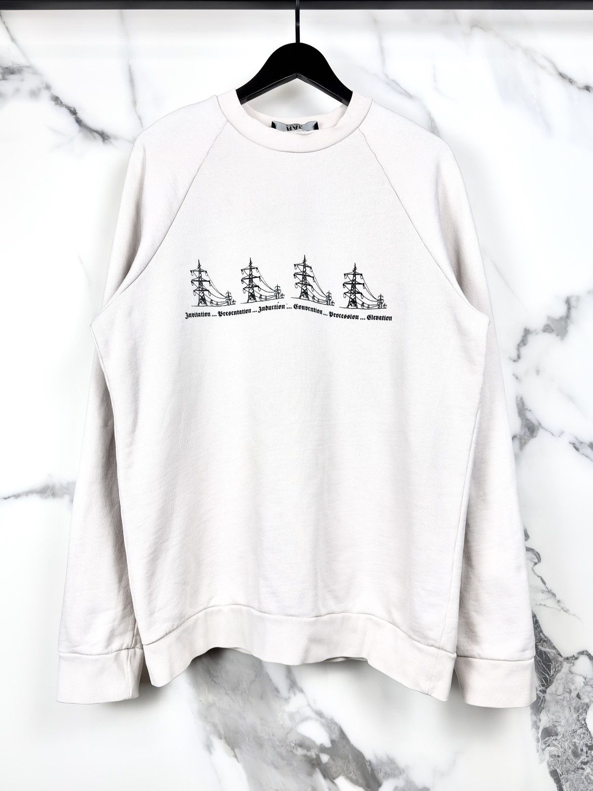 Raf Simons AW07 Raf by Raf Simons Powerlines Crewneck Sweatshirt Size US L / EU 52-54 / 3 - 1 Thumbnail