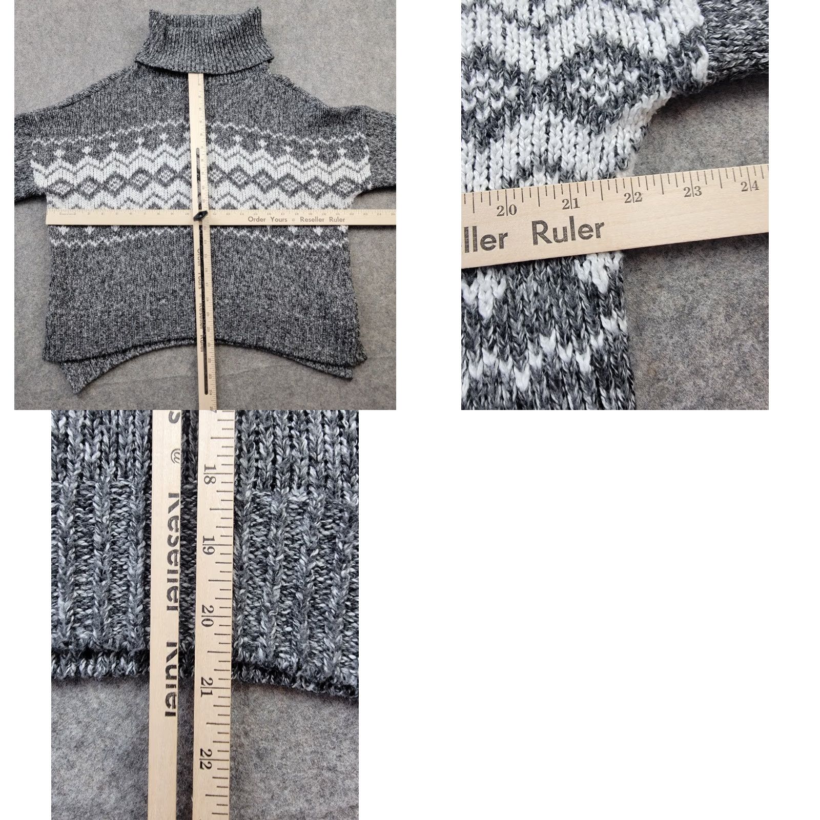 Garage Garage Sweater Womens Medium Gray Pullover Turtleneck Knit Winter Casual Size M / US 6-8 / IT 42-44 - 8 Thumbnail
