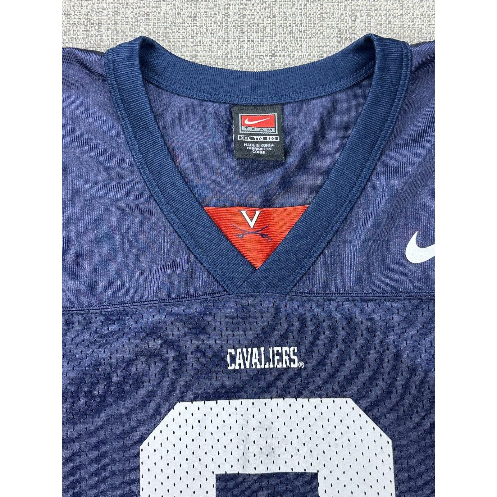 Nike Virginia Cavaliers Jersey 2006 Mens 2XL Blue Nike Team Mesh Size US XXL / EU 58 / 5 - 10 Thumbnail