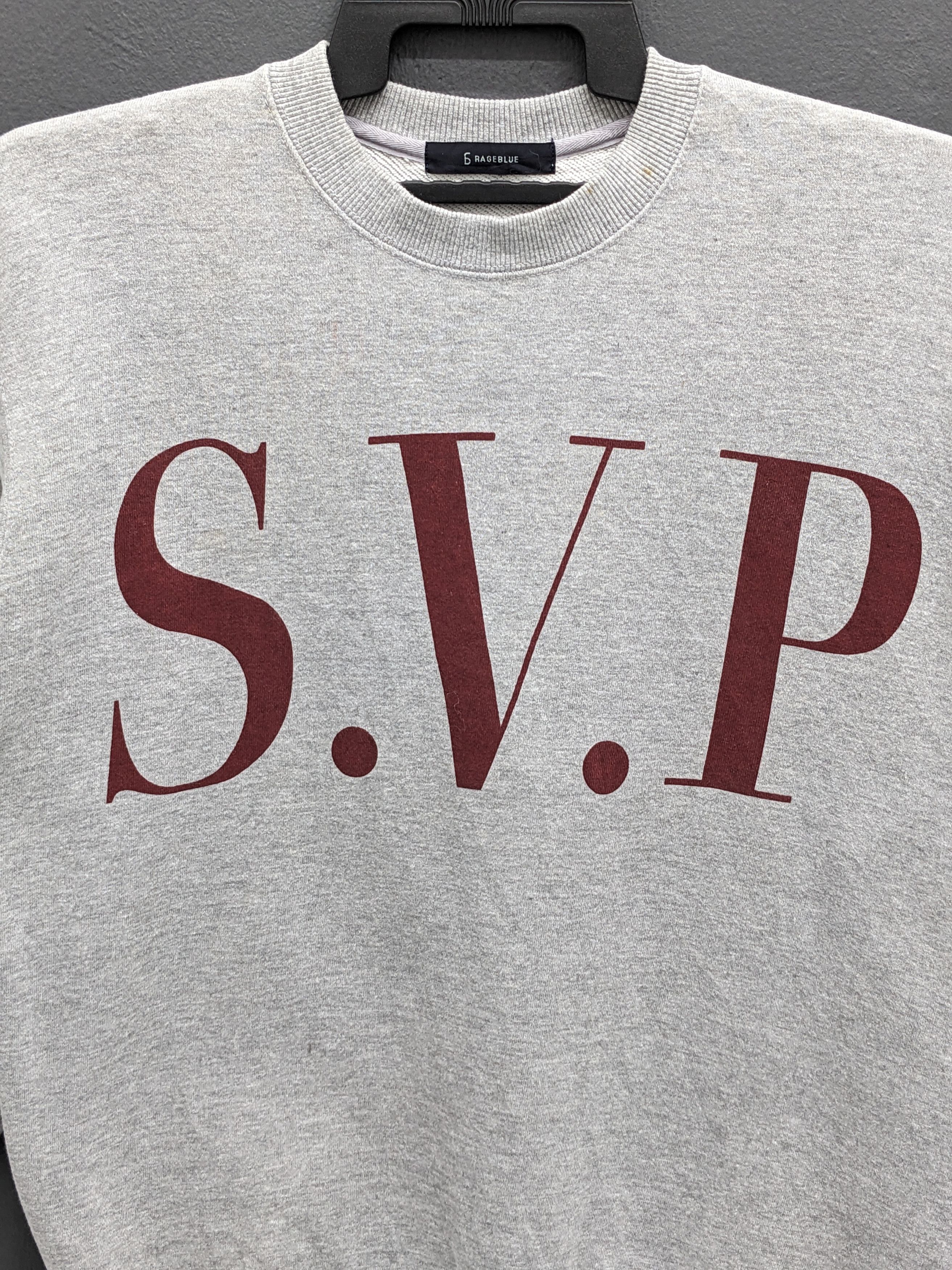 Japanese Brand RAGEBLUE S.V.P. Graphic Crewneck Japanese Casual Sweatshirt Size US L / EU 52-54 / 3 - 3 Thumbnail