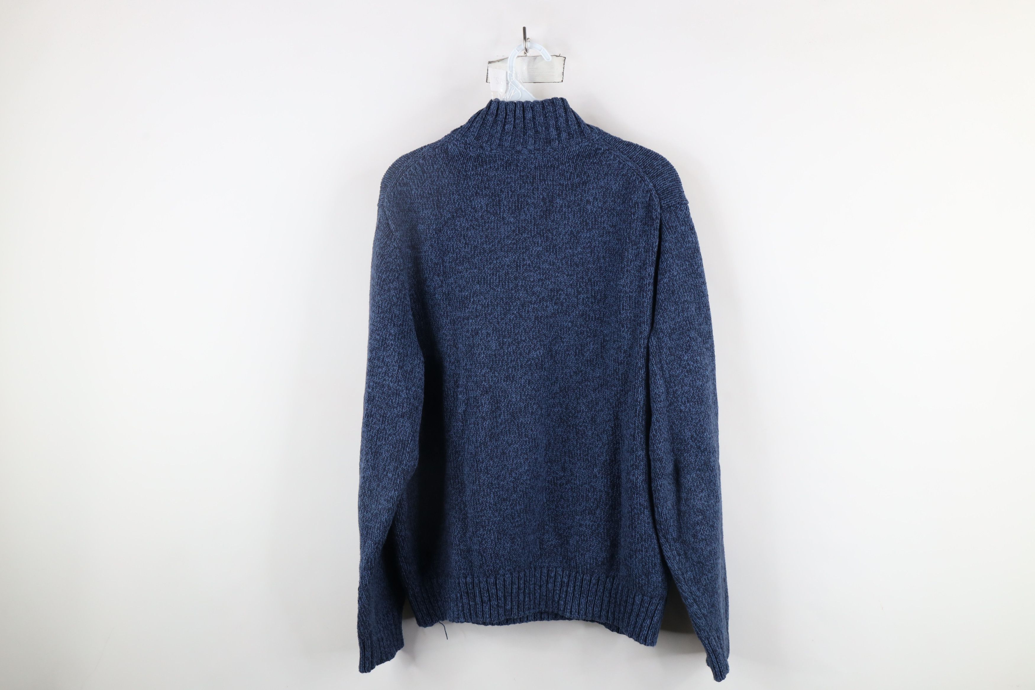 L.L. Bean × Vintage Vintage LL Bean Ribbed Knit Henley Pullover Sweater Blue Size US L / EU 52-54 / 3 - 8 Thumbnail