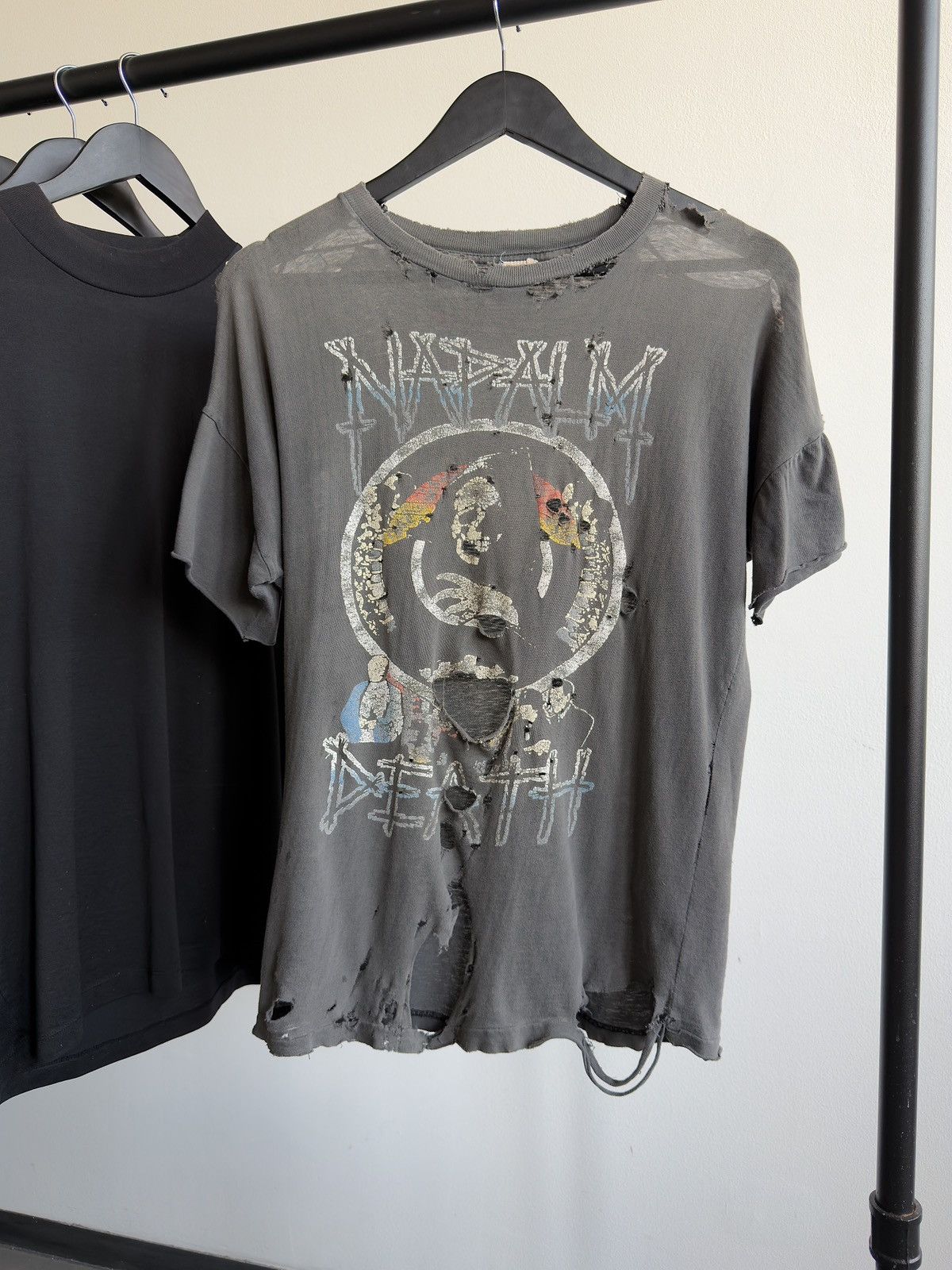 Band Tees Vintage 90s Faded Napalm Death Thrashed Grunge Erd Band Tee Size US M / EU 48-50 / 2 - 1 Thumbnail