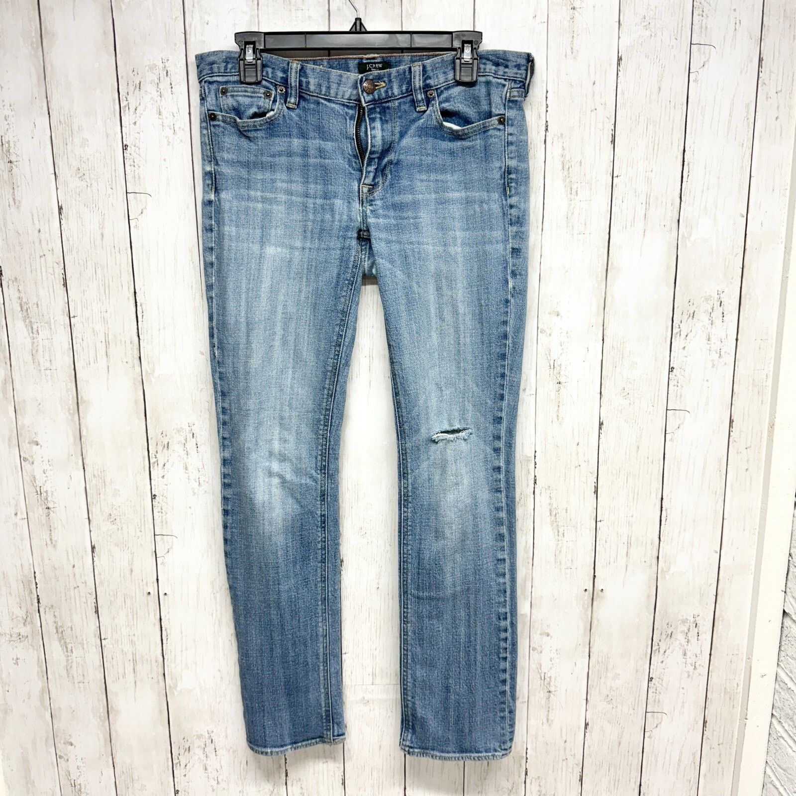 J.Crew Y2K J. Crew Jeans Size 30 Light Wash Stretch Slim Straight Size 30" / US 8 / IT 44 - 2 Thumbnail
