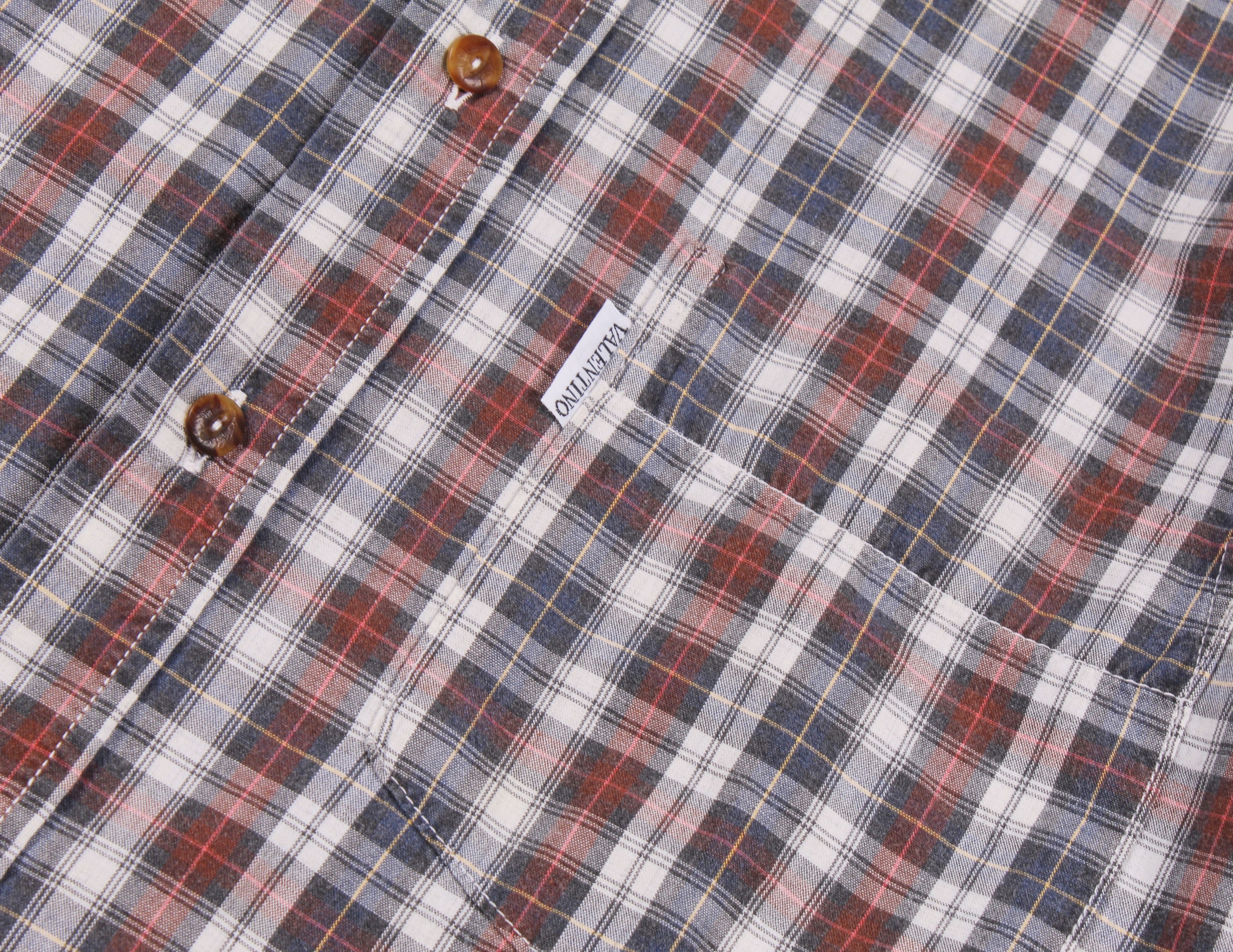 Valentino × Vintage Vintage 90's Valentino Jeans Checkered Shirt Size US L / EU 52-54 / 3 - 4 Thumbnail