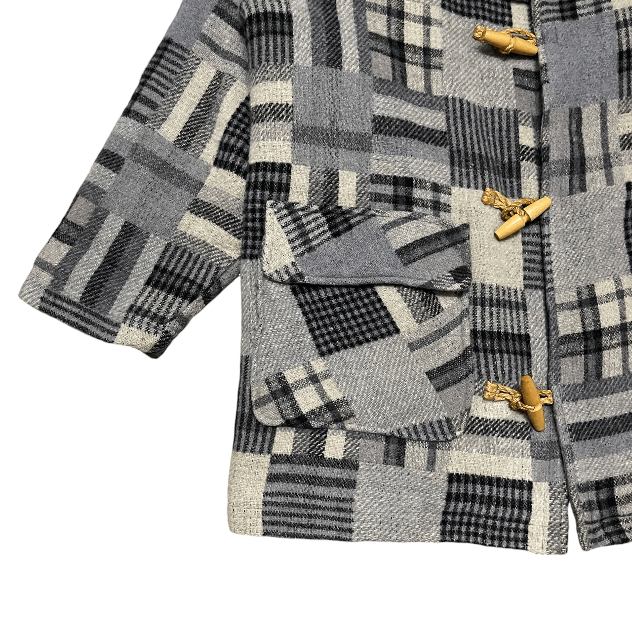 Issey Miyake Vintage Gavial Patchwork Style Duffle Coat Issey Inspired Size US L / EU 52-54 / 3 - 3 Thumbnail