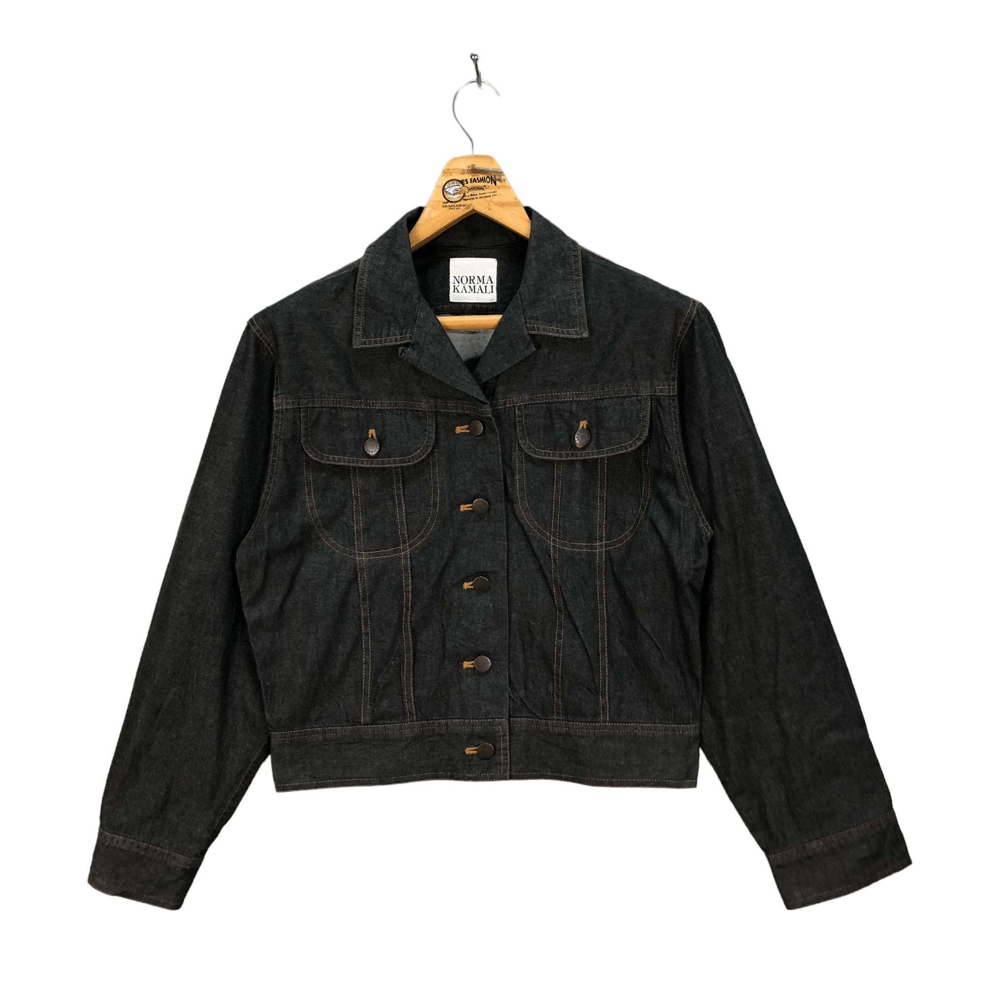 Norma Kamali VINTAGE NORMAL KAMALI DENIM JACKET #5308-183 Size S / US 4 / IT 40 - 1 Thumbnail