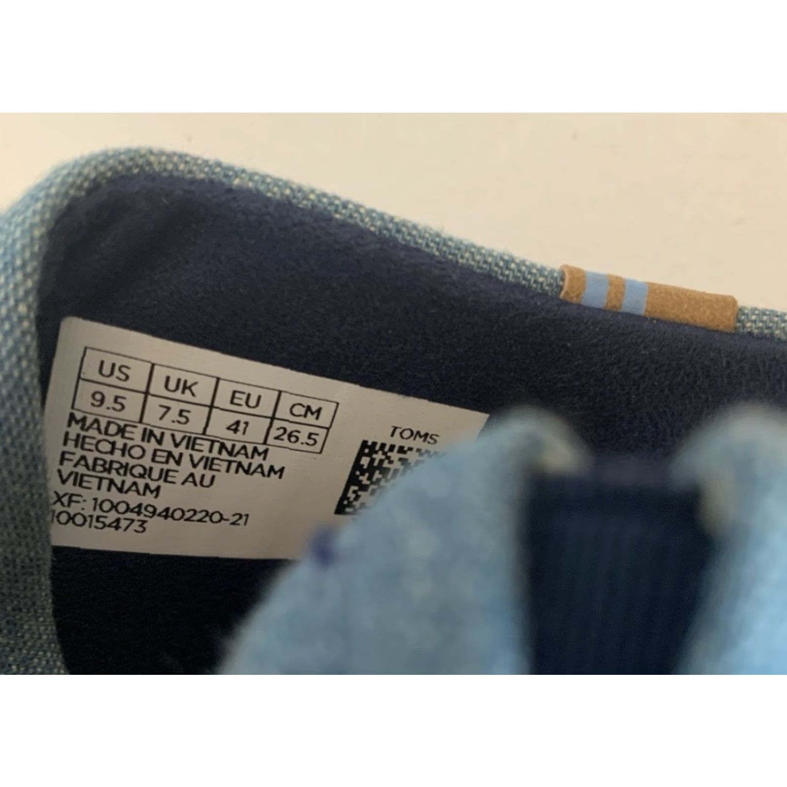 Toms TOMS Sandals Womens 9.5 Blue Wedge Heels Casual Slip-on Cloth Canvas Open Toe Breathable Comfort Vintage: No Women's Shoes Size US 10 / IT 40 - 3 Thumbnail