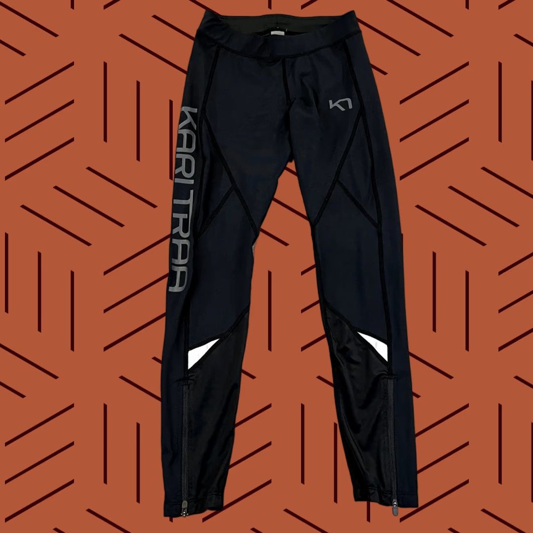 Lululemon KARI TRAA Leggings Women Small Black Ankle Zip Reflective Low Rise Waist Stretch Size 28" / US 6 / IT 42 - 1 Thumbnail