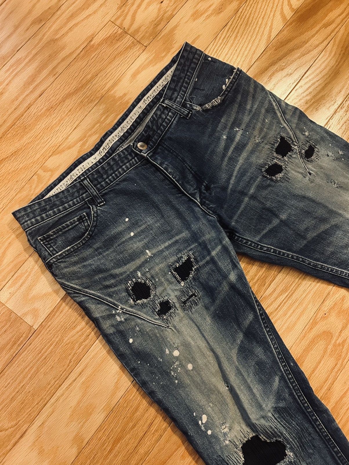 Number (N)ine Number (N)ine Patched Grunge Denim Size US 34 / EU 50 - 2 Thumbnail
