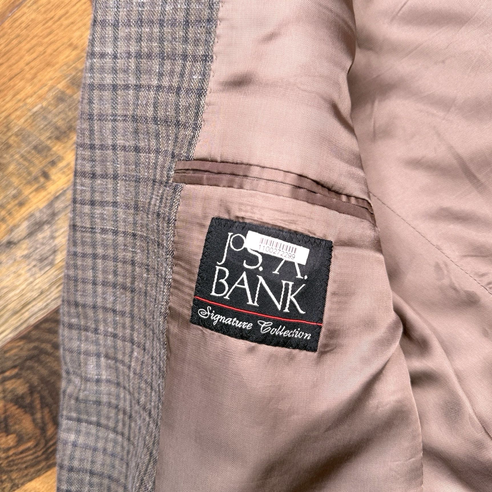 Jos. A. Bank Jos. A. Bank Signature Collection Blazer 44R Gray Plaid Sport Coat Size 44R - 6 Thumbnail