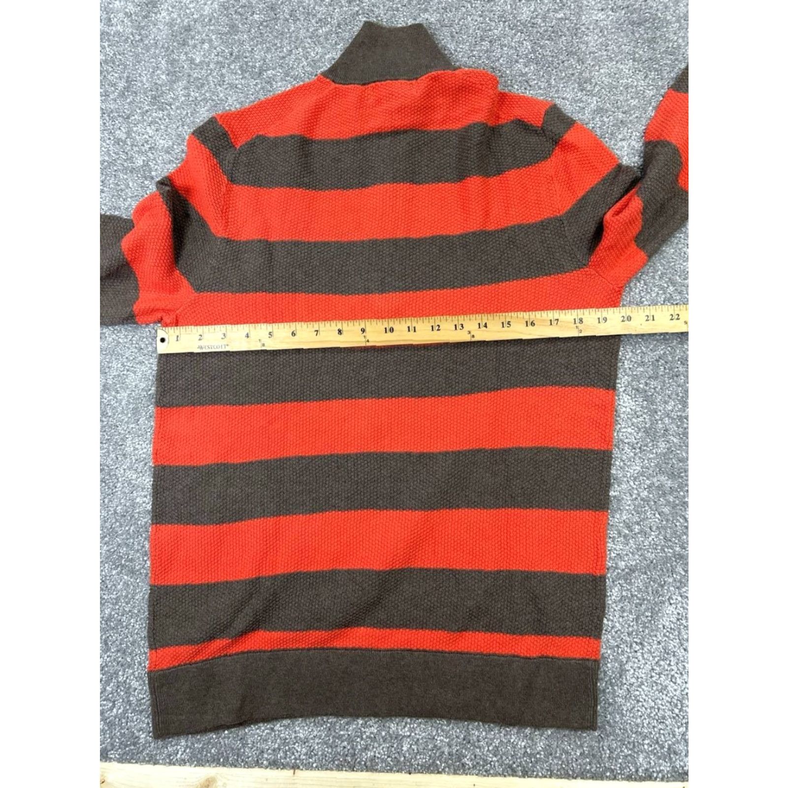 Brooks Brothers Brooks Brothers Sweater Mens M Orange Brown Cotton Waffle-Knit Mock Neck Pullover Knit Logo Casual Winter Fall Spring Size US M / EU 48-50 / 2 - 5 Thumbnail