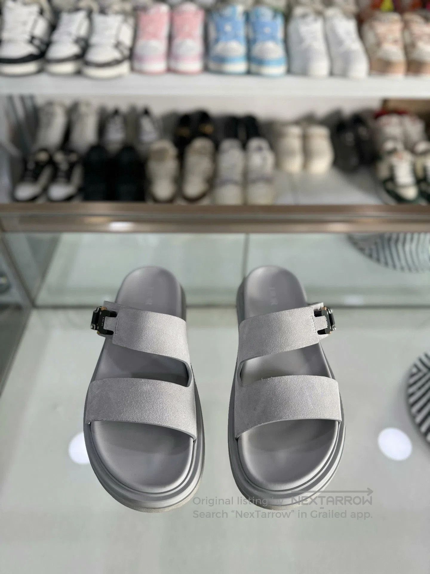 Dior Dior 2025 Gray Lock Buckle Men's Slippers. Size US 10 / EU 43 - 2 Thumbnail