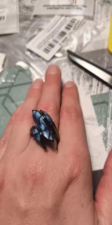 Japanese Brand Mizuhara x moto Multicolor Enemal Ring ( size 6-10 ) Size ONE SIZE - 2 Thumbnail