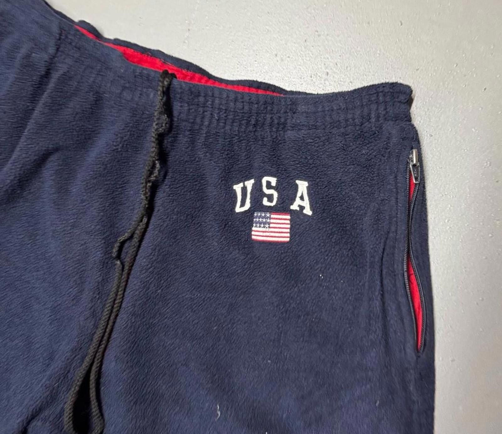 Designer Polo Sport USA Fleece Joggers - Navy Blue Size US 34 / EU 50 - 2 Thumbnail