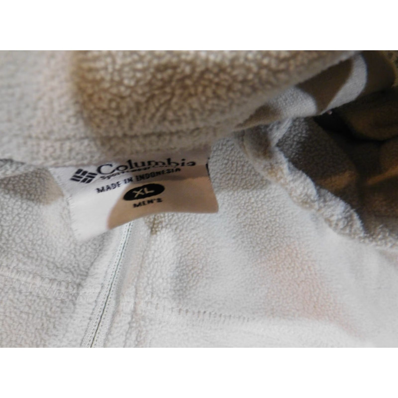 Vintage Columbia Sweatshirt Men XL Beige Knit Fleece Lightweight Outdoor Nature Walk Logo Zip Mock Neck Pullover Regular Style Pullover Size US XL / EU 56 / 4 - 6 Thumbnail