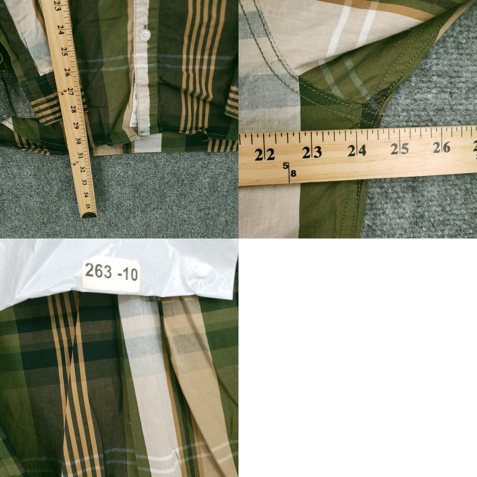 Vintage Staple Shirt Mens XL Button-Down Green Plaid Cotton Casual Workwear Long Sleeve Size US XL / EU 56 / 4 - 9 Thumbnail