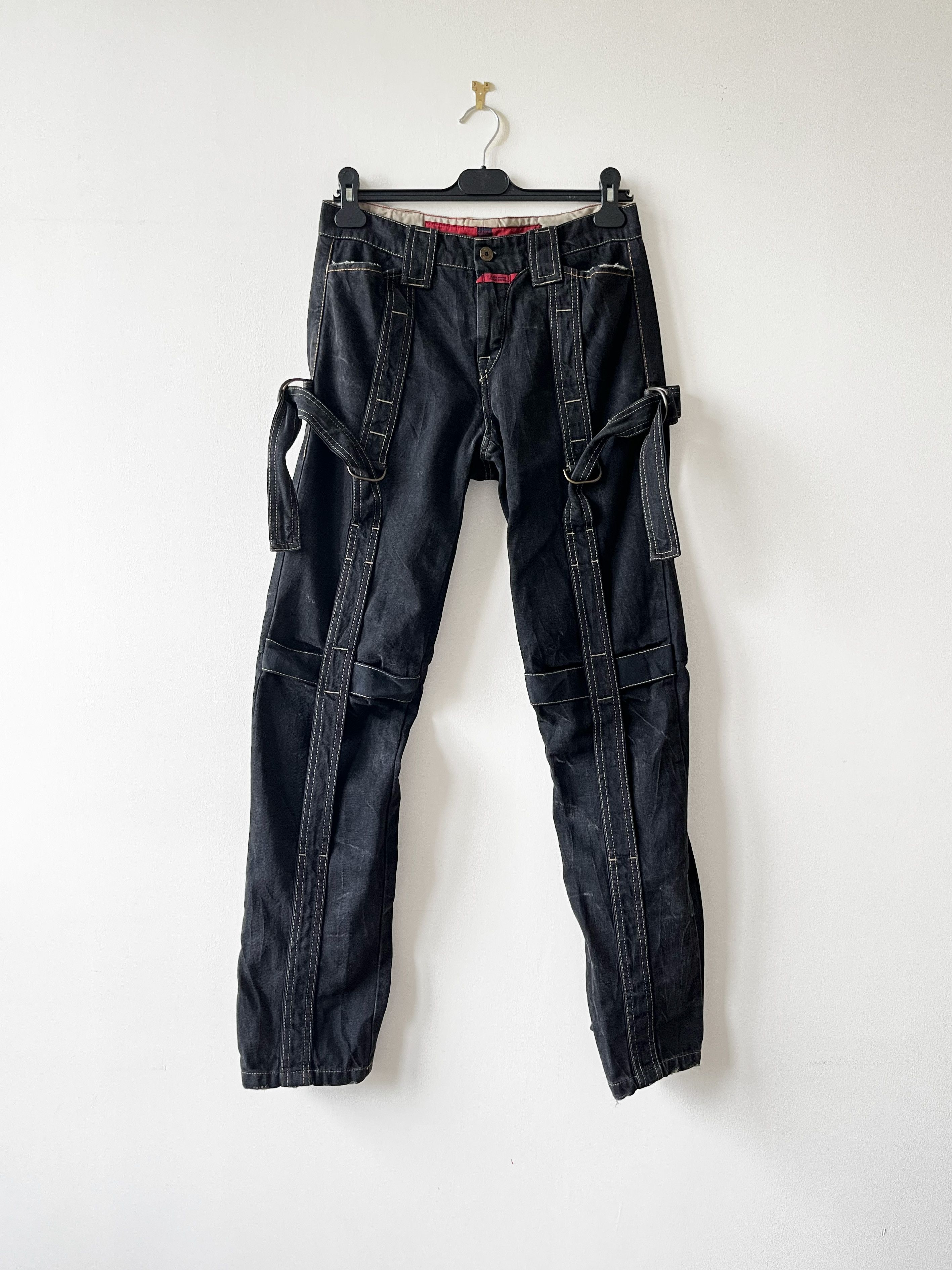 Marithe + Francois Girbaud Marithe Francois Girbaud strap jeans Size 29" - 1 Thumbnail
