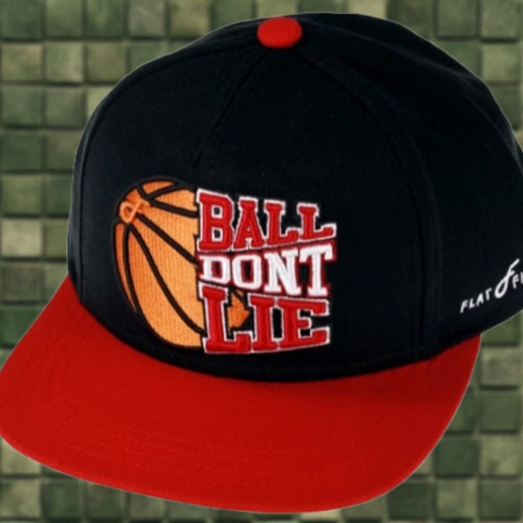 Bally Flat Fitty Ball Don't Lie Snapback Cap Hat, Black / Red, One Size, Mens Size ONE SIZE - 1 Preview