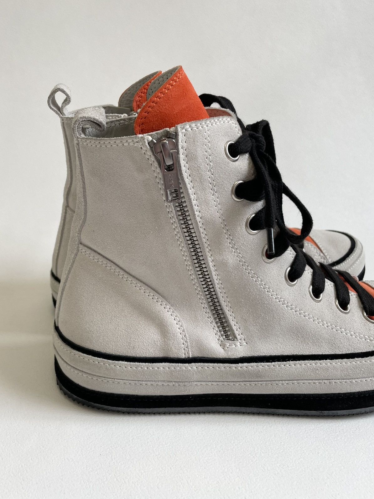 Ann Demeulemeester High Top Sail White Suede ‘Gert’ Sneakers Size US 8 / IT 38 - 5 Thumbnail