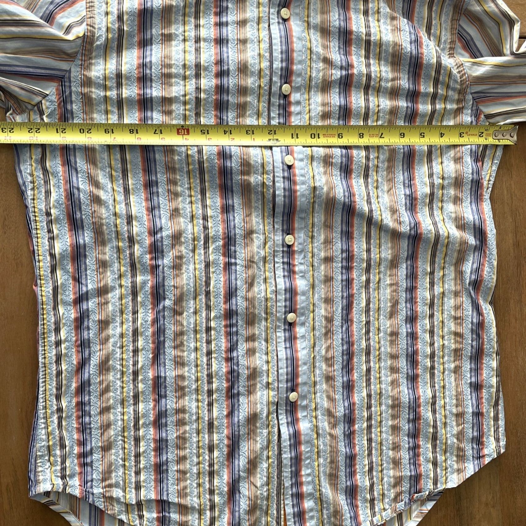 Robert Graham Robert Graham Striped Shirt Mens Medium Long Sleeve Button-Up Embroidered Colorful Casual Formal Size US M / EU 48-50 / 2 - 6 Thumbnail