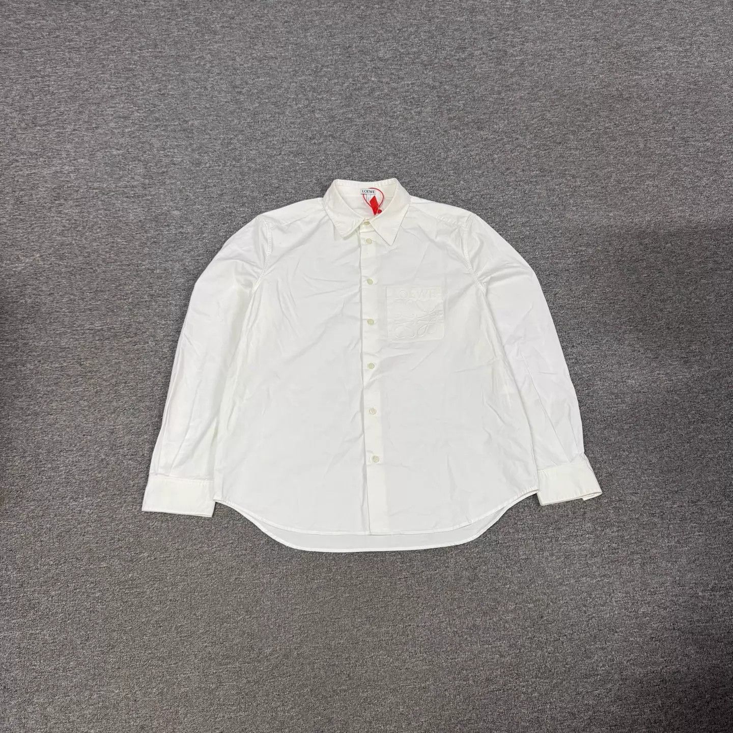 Loewe Loewe Pocket Logo White Long Sleeve Shirt 39 99New Size US M / EU 48-50 / 2 - 1 Thumbnail