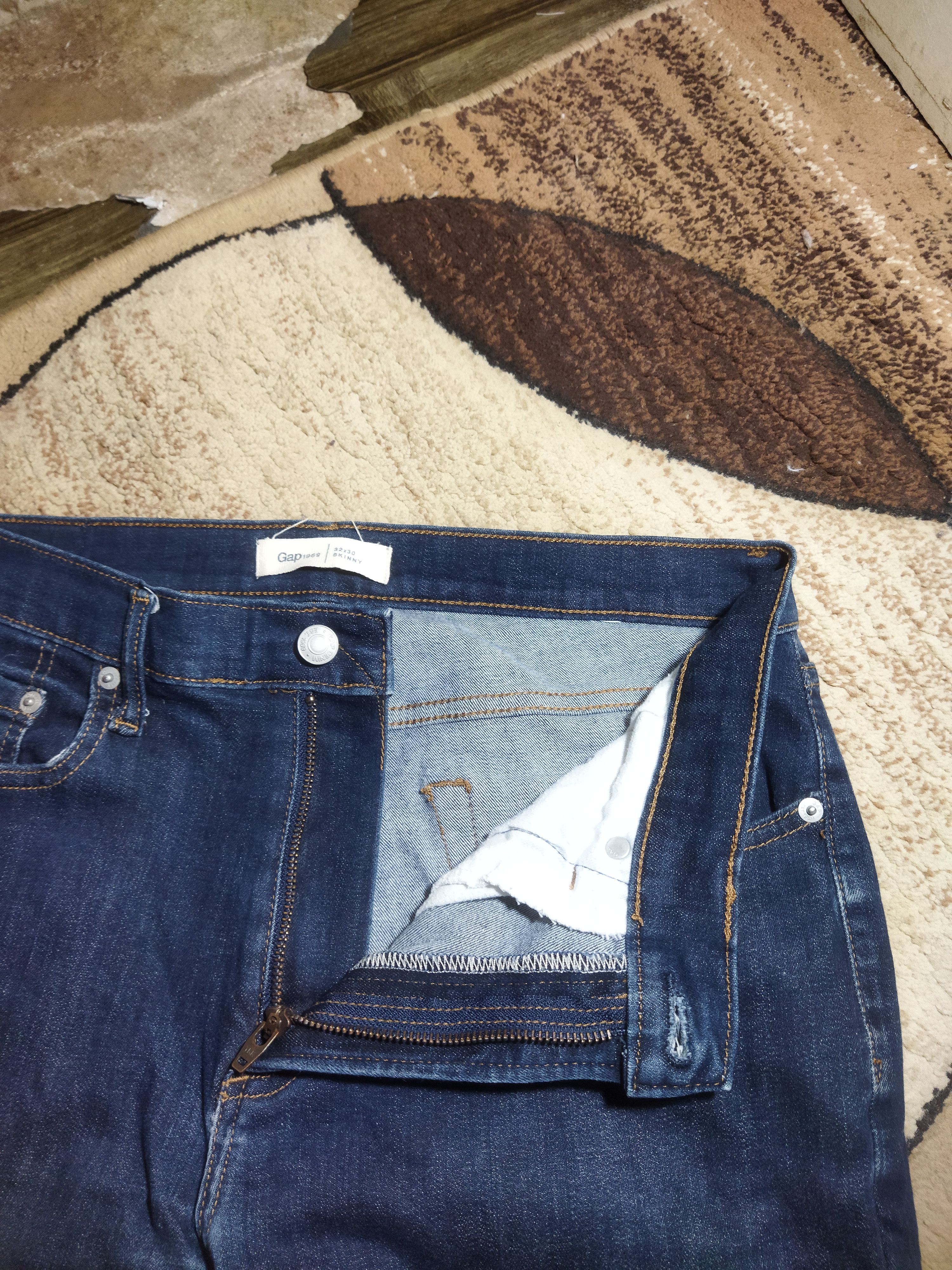 Gap × Vintage VINTAGE GAP1969 SKINNY BLUE JEANS PANTS Size US 32 / EU 48 - 6 Thumbnail