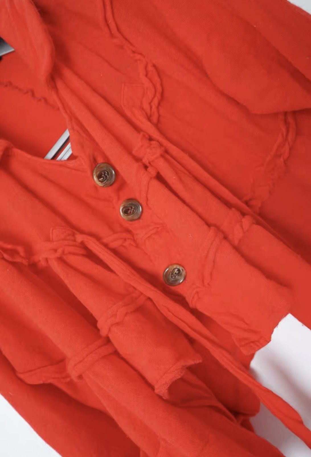 Comme des Garcons Comme des Garçons Round Collar Tie Short Wool Coat Size US M / EU 48-50 / 2 - 4 Thumbnail