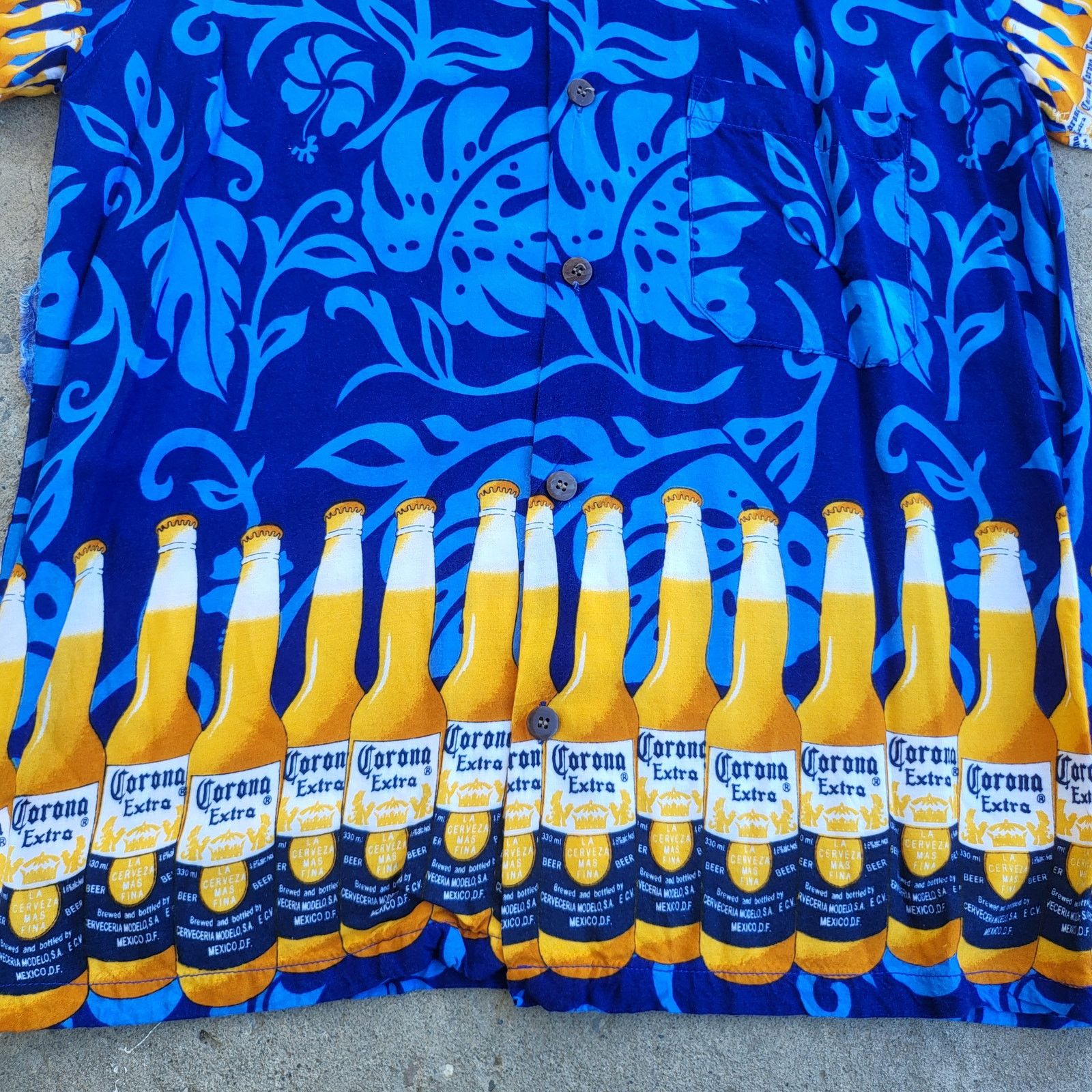 Other Corona Rayon Hawaiian Shirt Size XL Blue Mexican Beer Size US XL / EU 56 / 4 - 3 Thumbnail