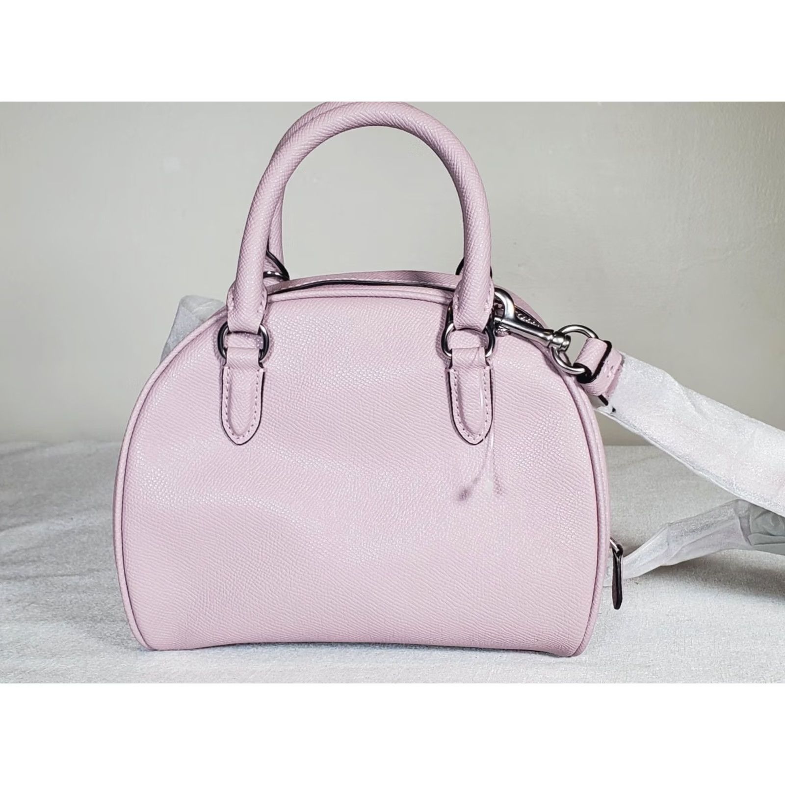 Coach COACH Sydney Satchel Crossbody Bag Ice Purple Crossgrain Leather CA202 New Women's Crossbody Bag Size ONE SIZE - 2 Thumbnail