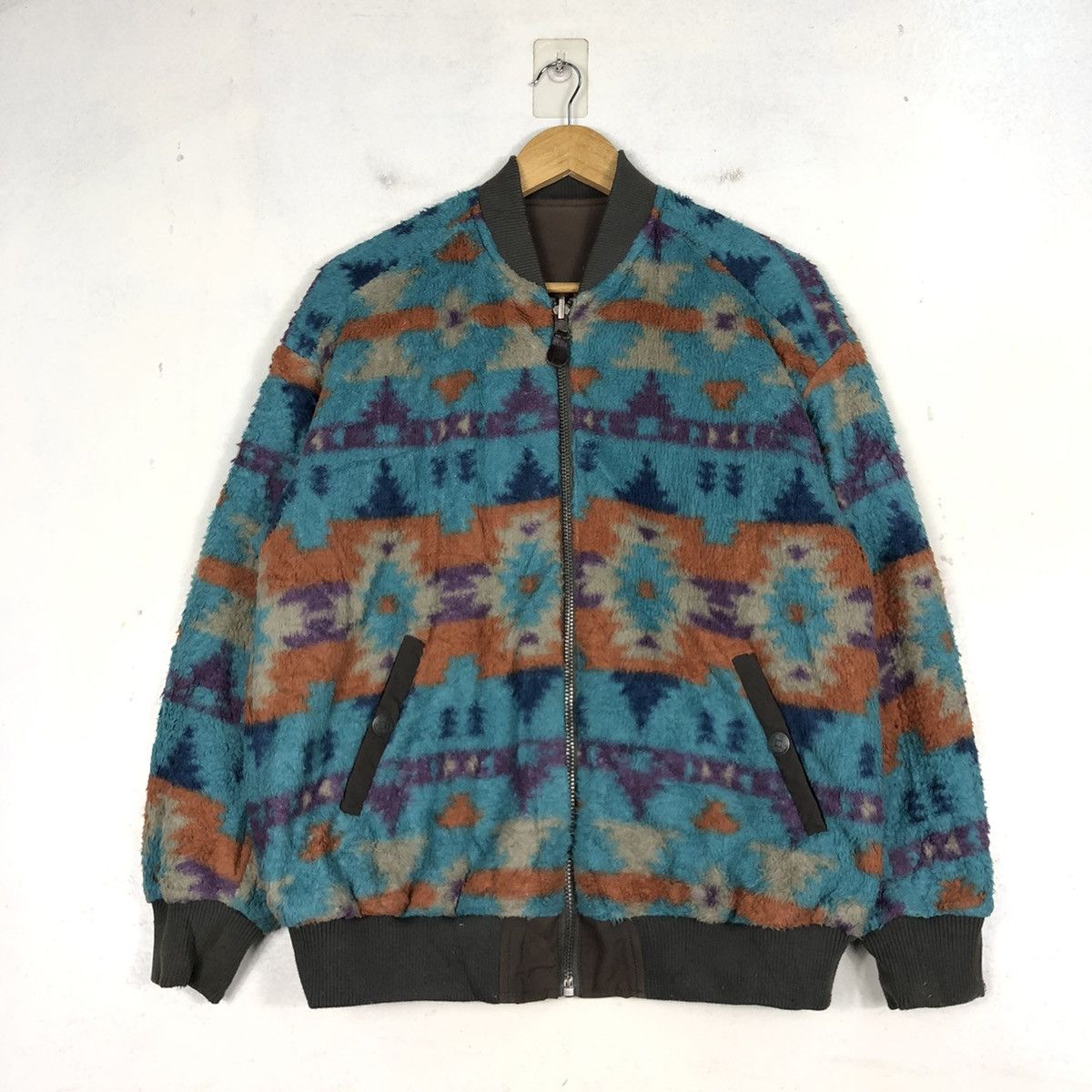 Native × Vintage Titicaca Native Riversible Navajo Bombers Jacket Size US M / EU 48-50 / 2 - 14 Thumbnail