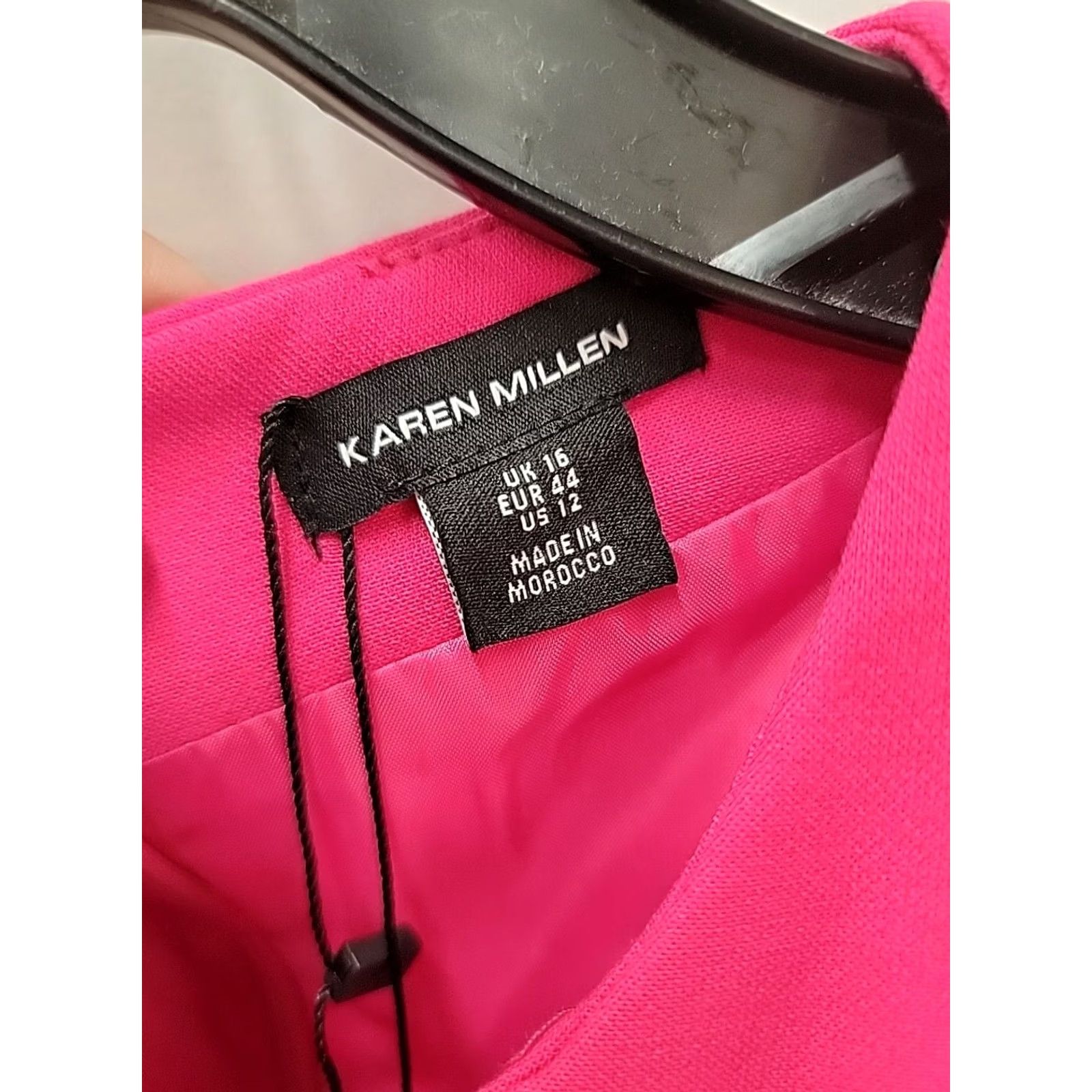 Karen Millen Karen Millen Women Dress Pink Casual Short Sleeve Round Neck 12 Regular Fit & Flare Modern Size XL / US 12-14 / IT 48-50 - 2 Thumbnail