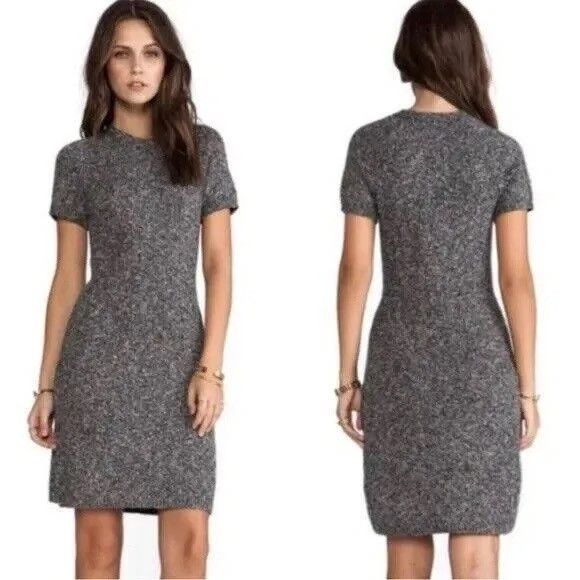 image of Theory 100% Wool Dorthea M. Loryelle Sweater Dress in Grey, Women's (Size Small)