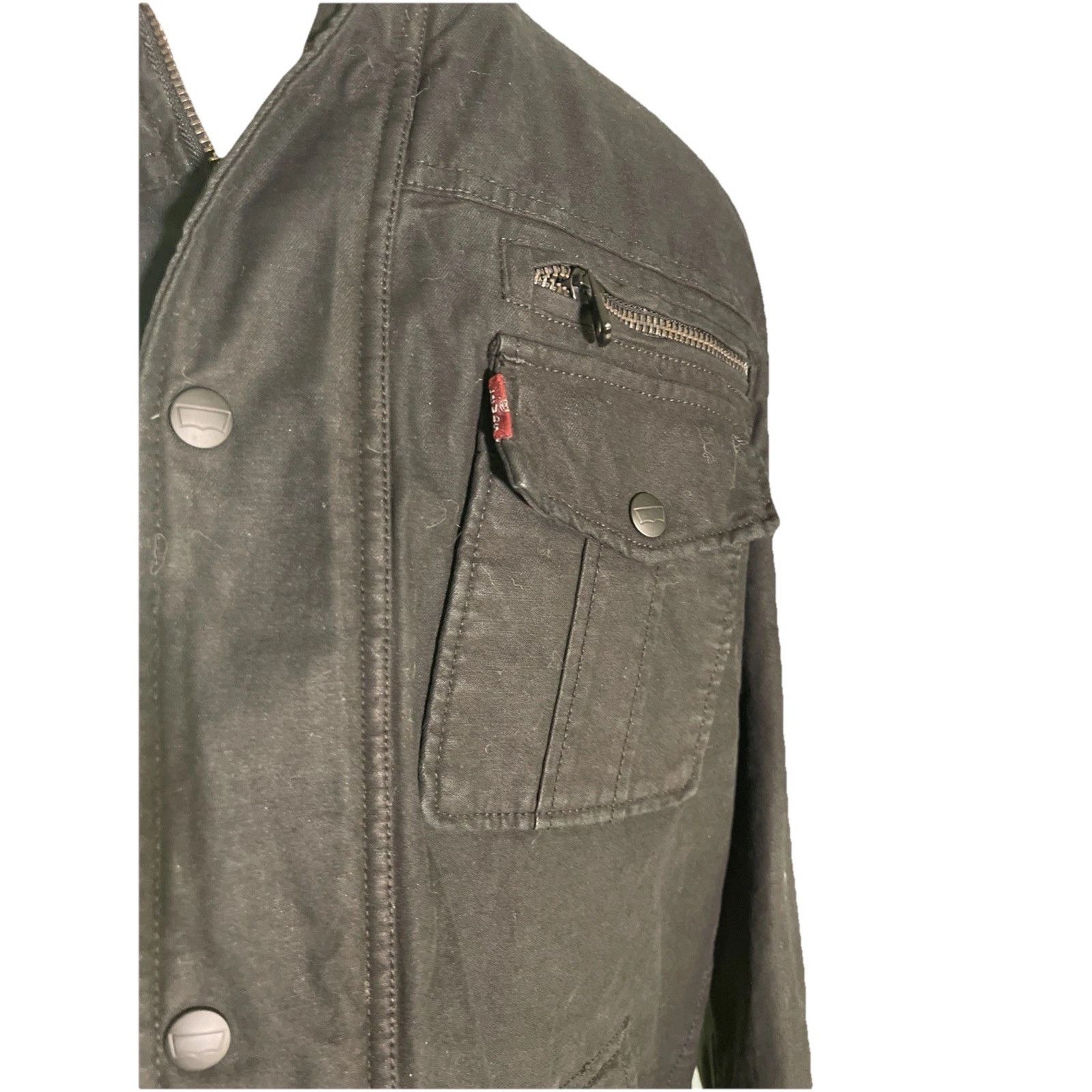 Levi's Levis Men's Trucker Jacket Black Denim Button/Zip L Size US L / EU 52-54 / 3 - 2 Thumbnail